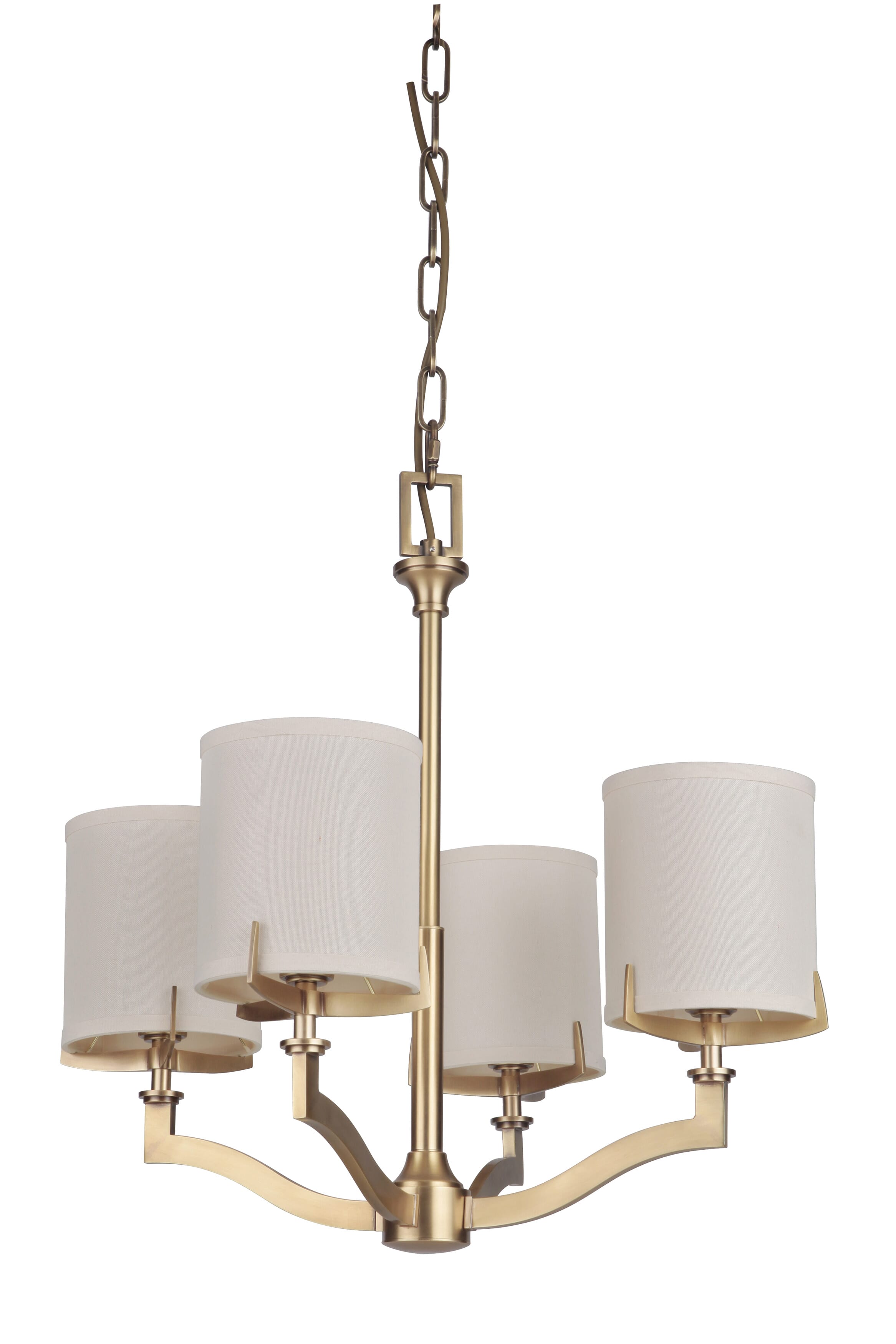 Craftmade Gallery Devlyn 4-Light Chandelier in Vintage Brass