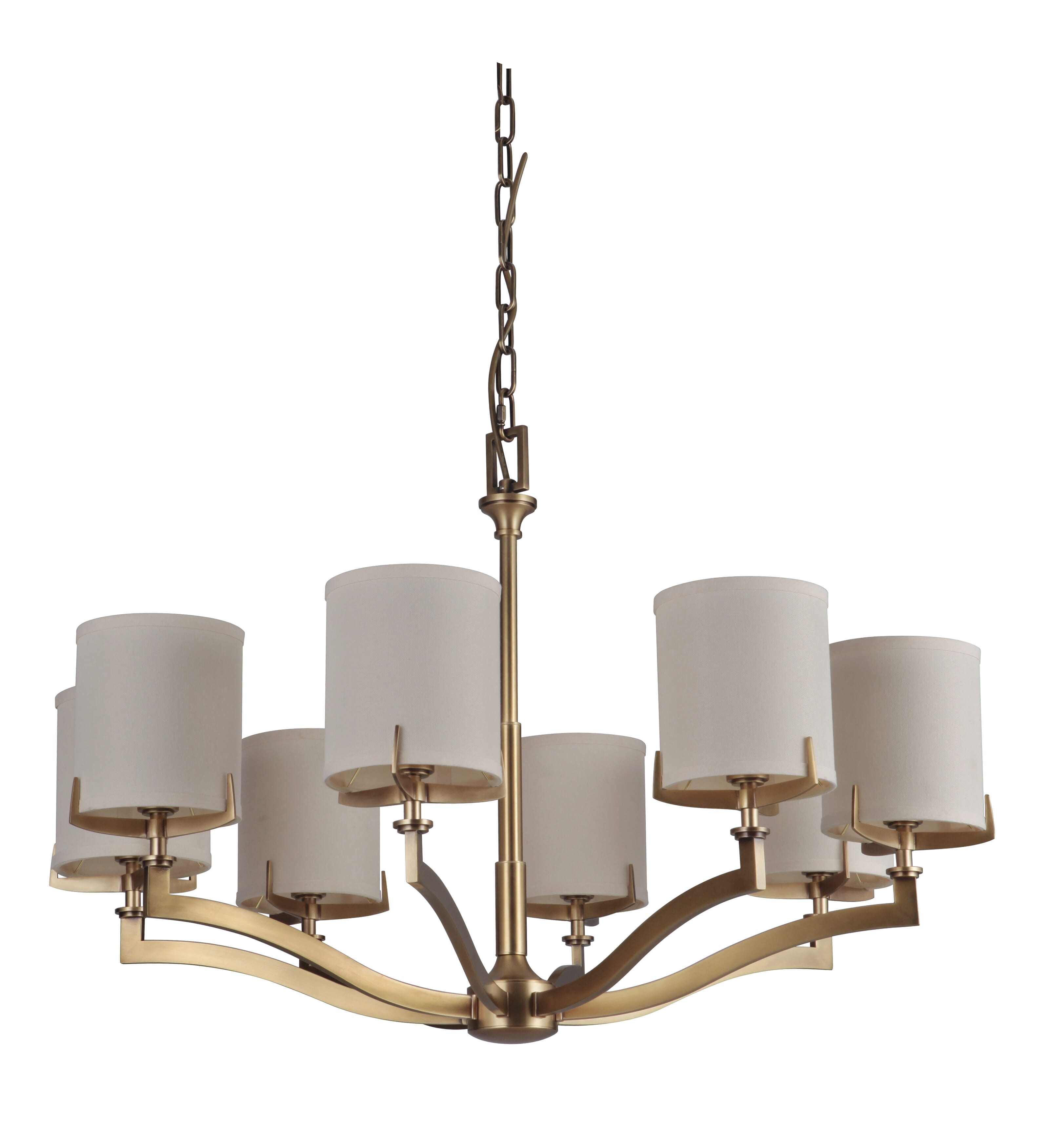 Craftmade Gallery Devlyn 8-Light Chandelier in Vintage Brass