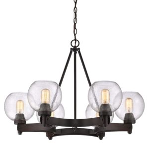 Golden Galveston 6-Light Chandelier in Rubbed Bronze