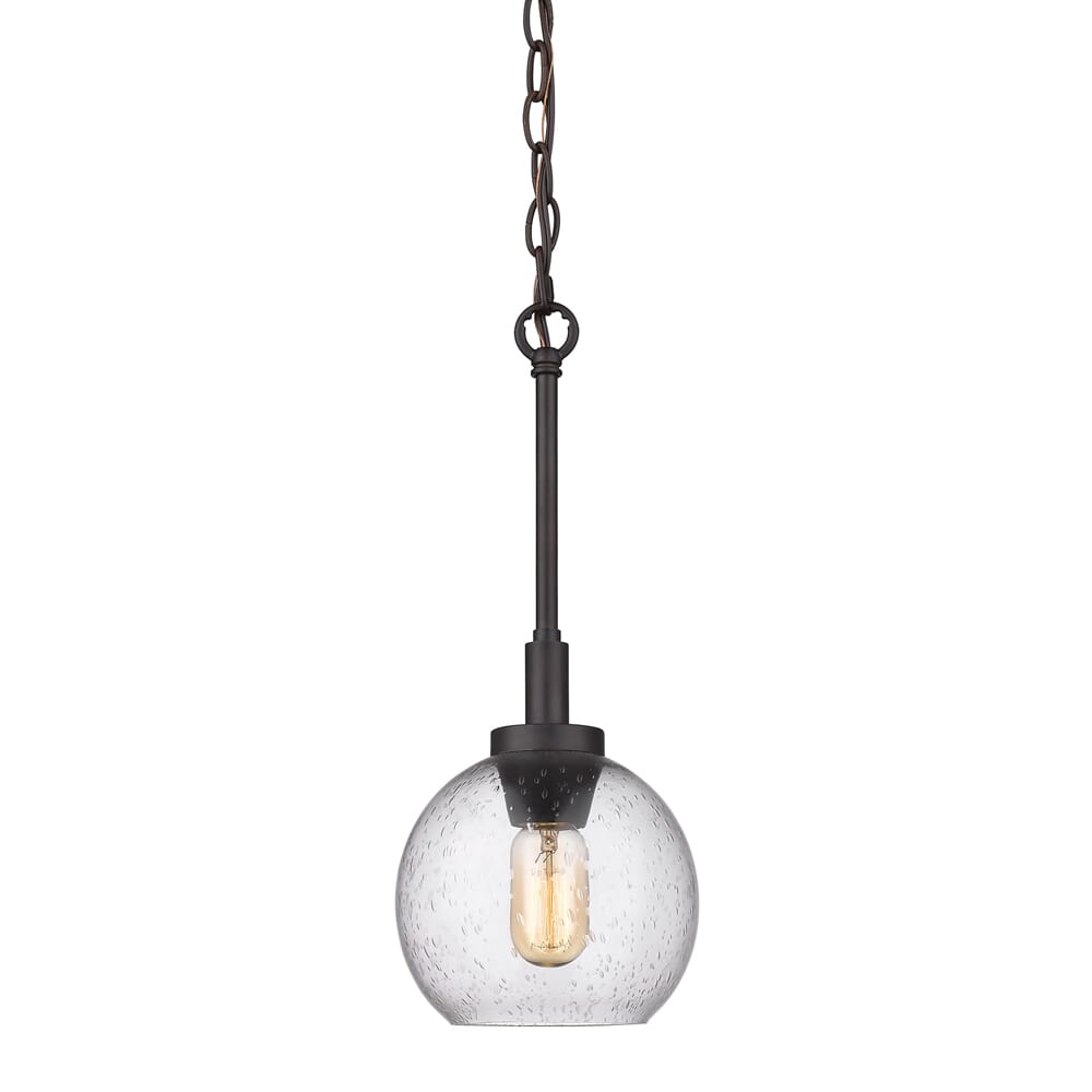 Golden Galveston 17" Mini Pendant in Rubbed Bronze