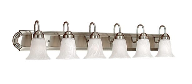 Millennium Lighting 400 Series 6-Light Bathroom Vanity Light in Satin Nickel