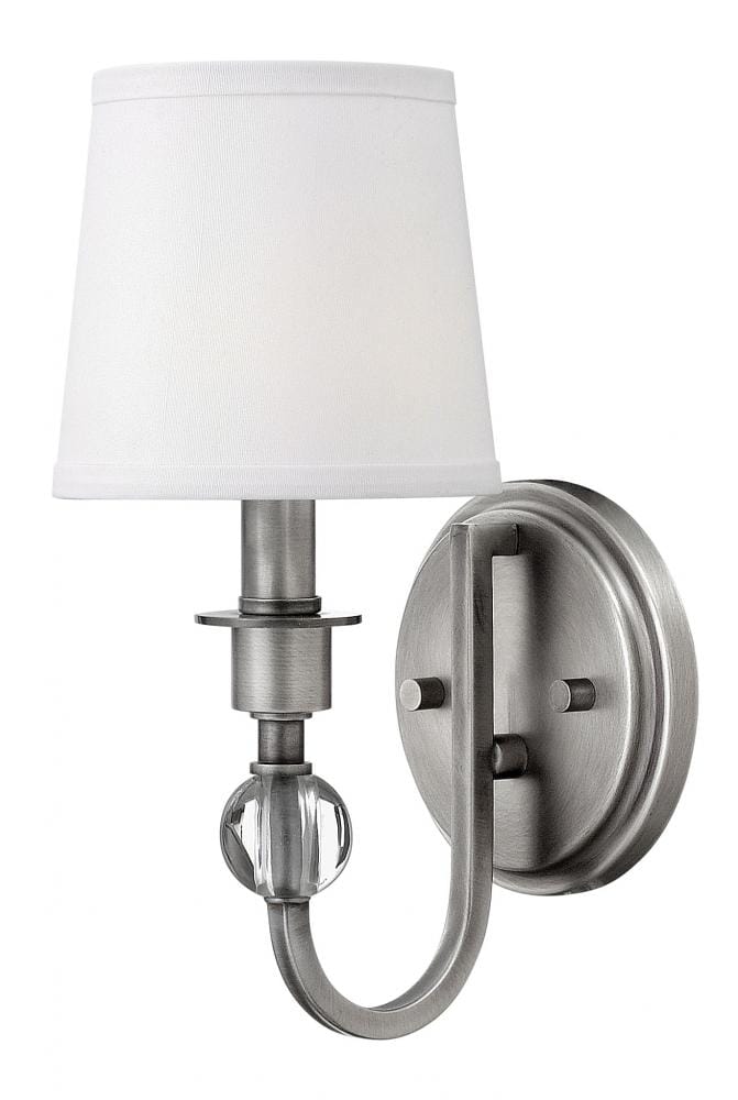 Hinkley Morgan 1-Light Sconce in Antique Nickel