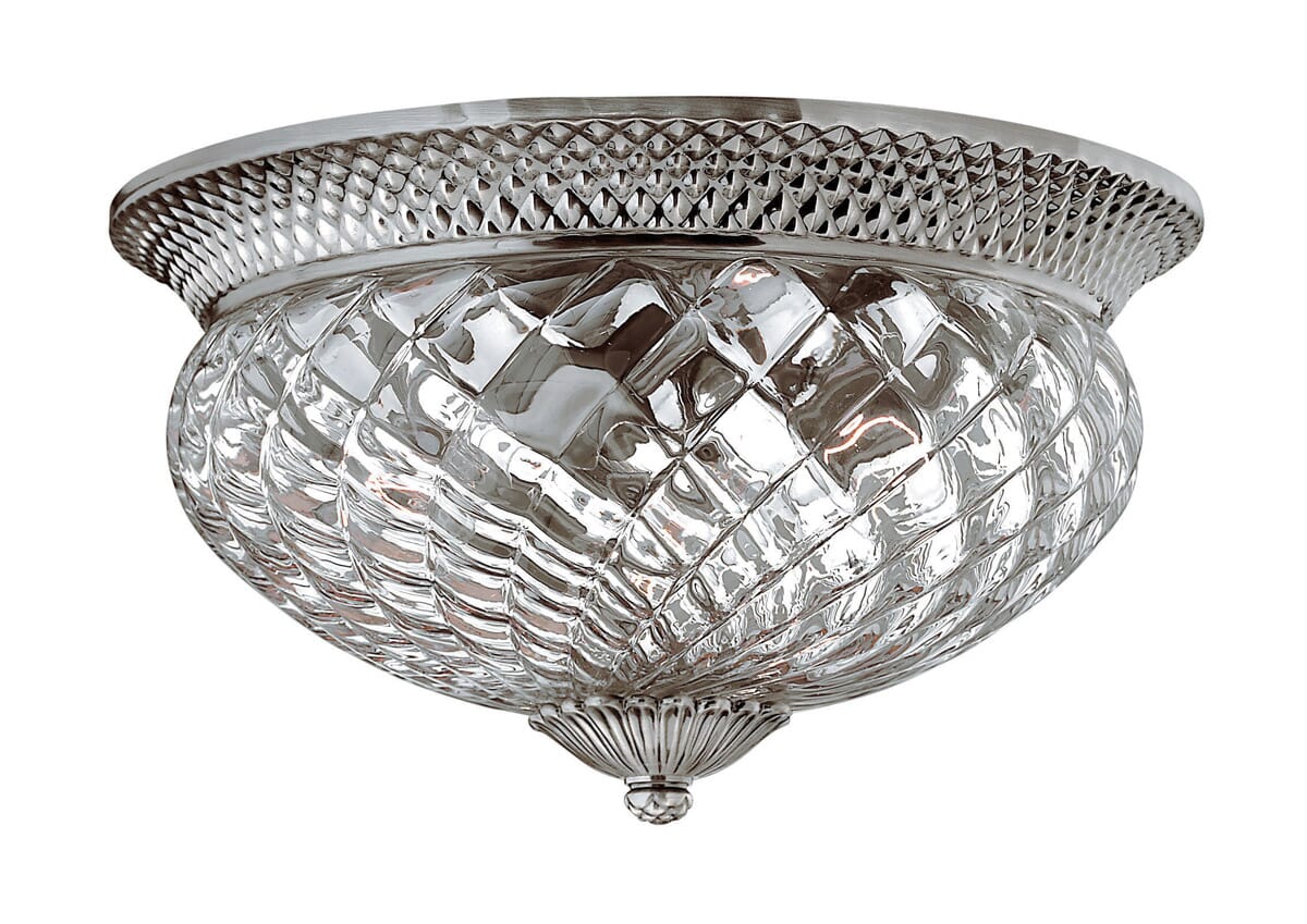 Hinkley Plantation 3-Light Pineapple Ceiling Light in Polished Antique Nickel