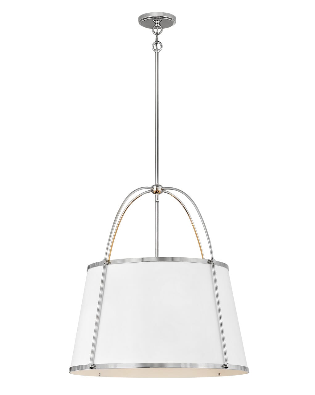 Hinkley Clarke 4-Light Chandelier in Polished Nickel