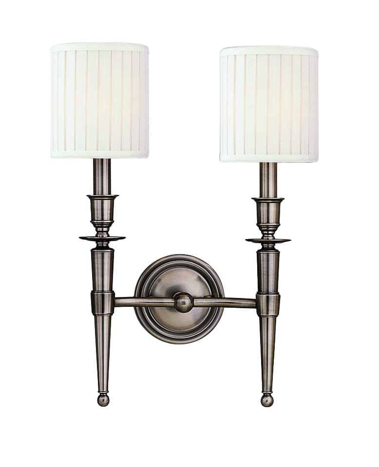 Hudson Valley Abington 2-Light 18" Wall Sconce in Antique Nickel