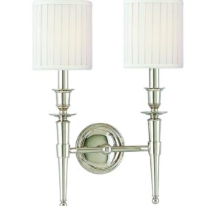 Hudson Valley Abington 2-Light 18" Wall Sconce in Polished Nickel