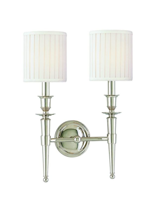 Hudson Valley Abington 2-Light 18" Wall Sconce in Polished Nickel