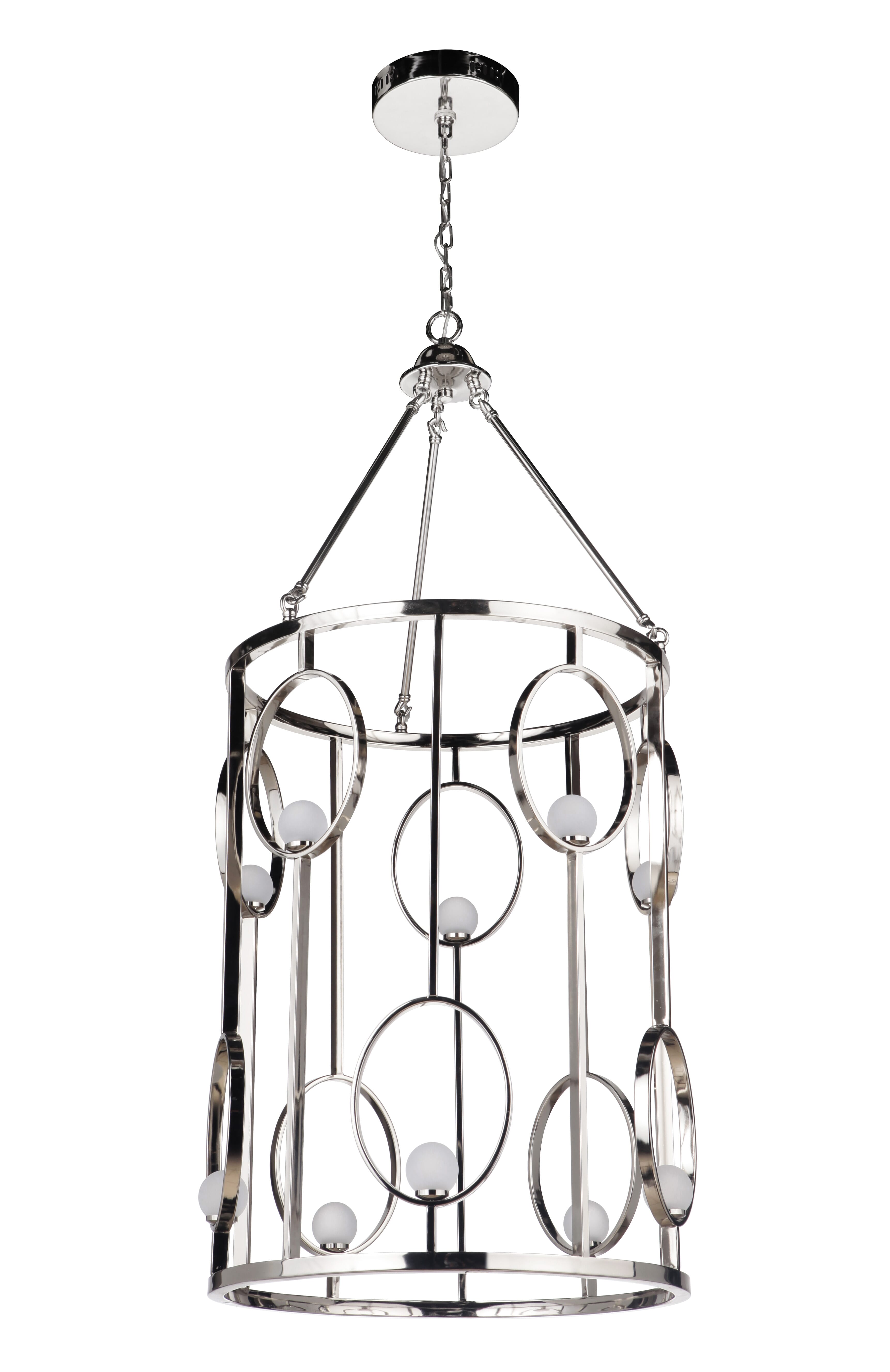 Craftmade Indy 10-Light 23" Foyer Light in Polished Nickel