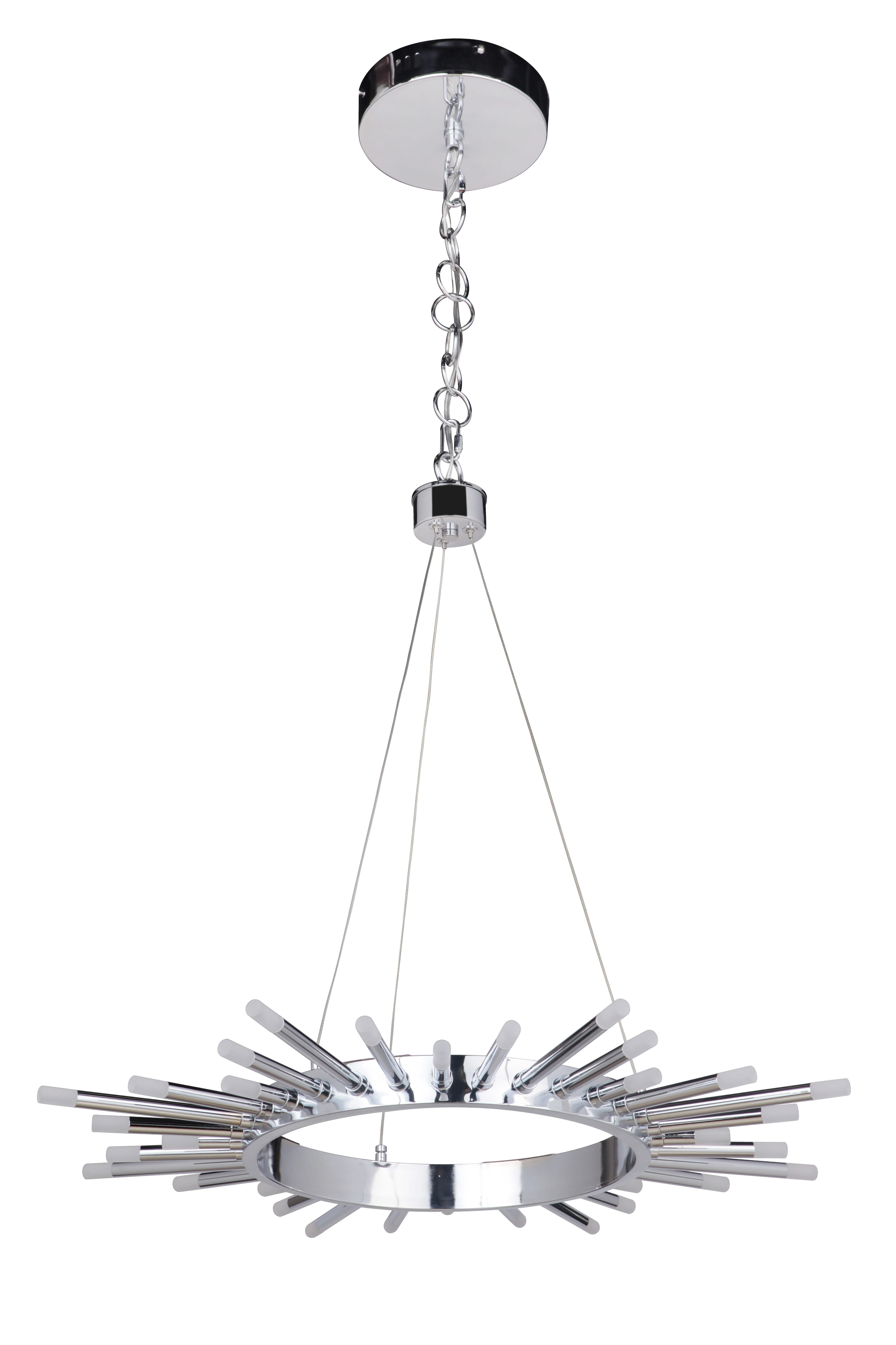 Craftmade Korona 32-Light Modern Chandelier in Chrome