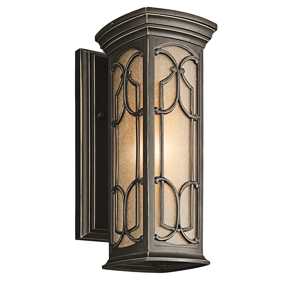 Kichler Franceasi 1-Light 14.5" Small Outdoor Wall in Olde Bronze