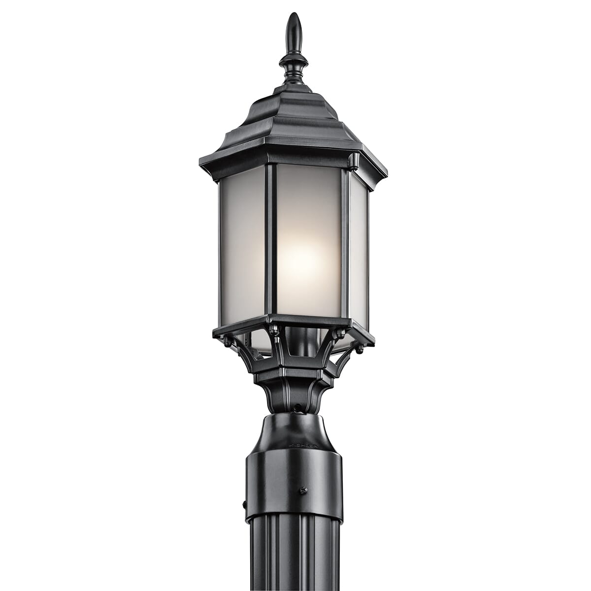 Kichler Chesapeake 1-Light Outdoor Post Lantern in Black