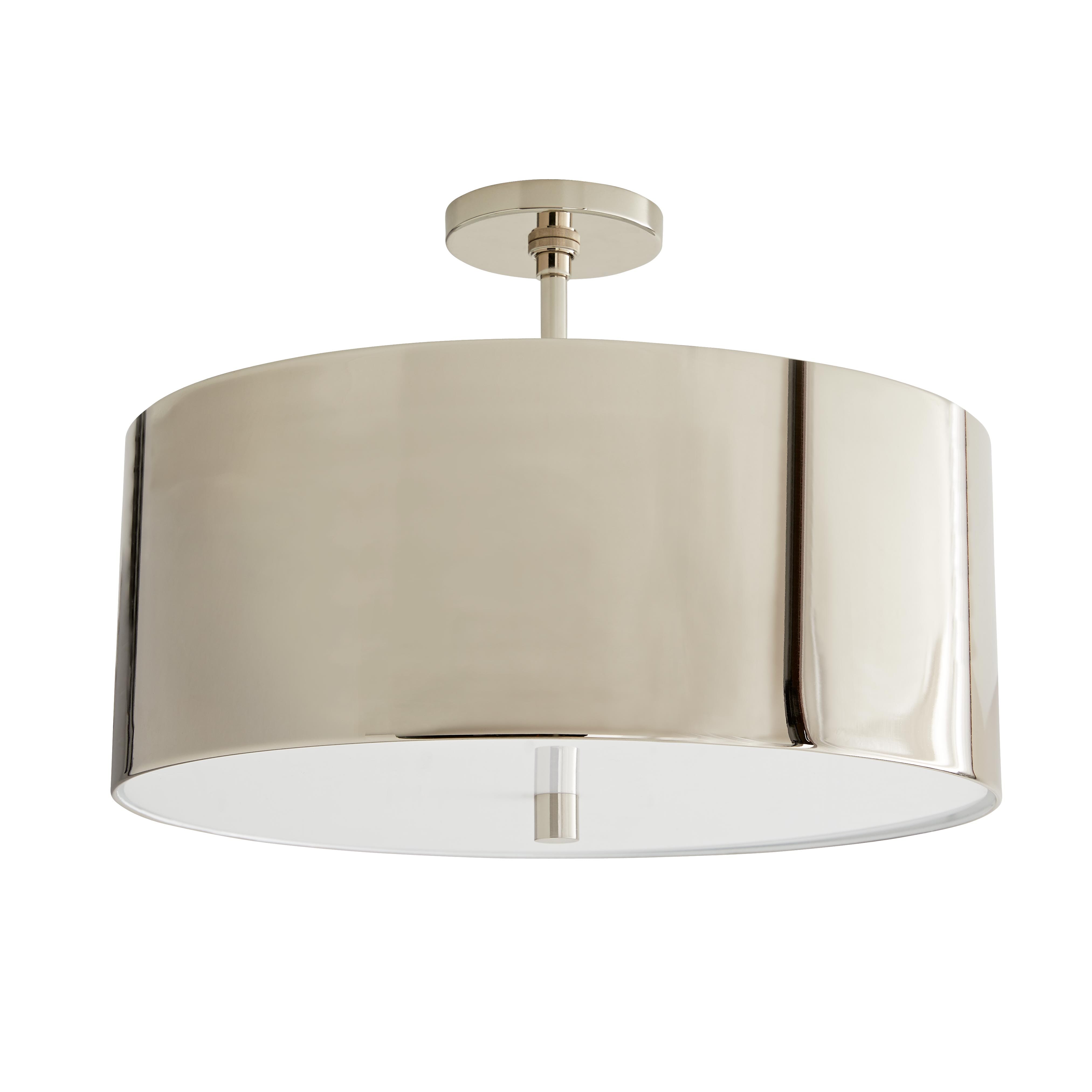 Arteriors Tarbell Drum Ceiling Light in Polished Nickel