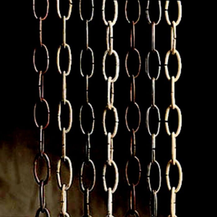 Kichler 36" Outdoor Brass Chain in Distressed Copper