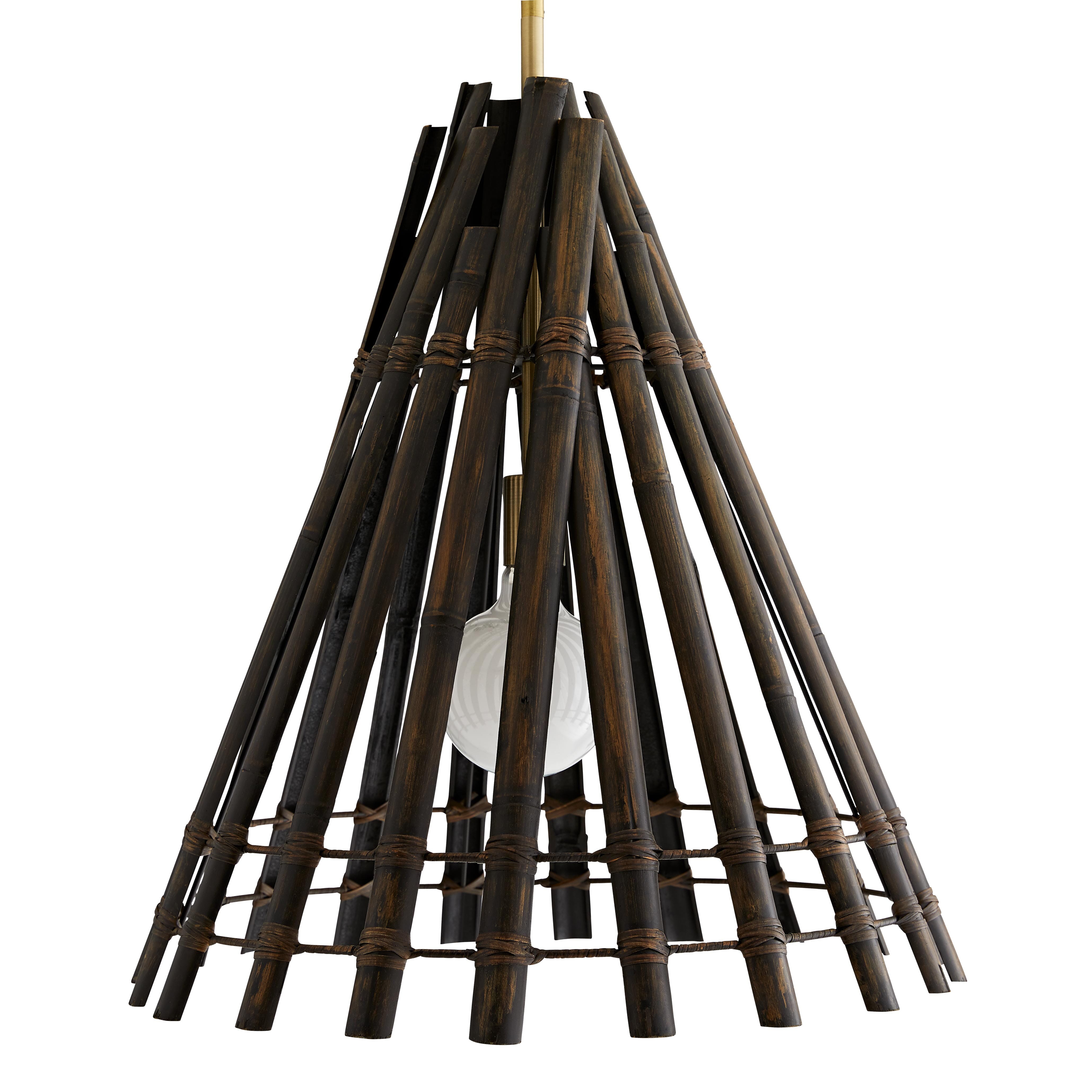 Arteriors Terek Pendant Light in Antique Black