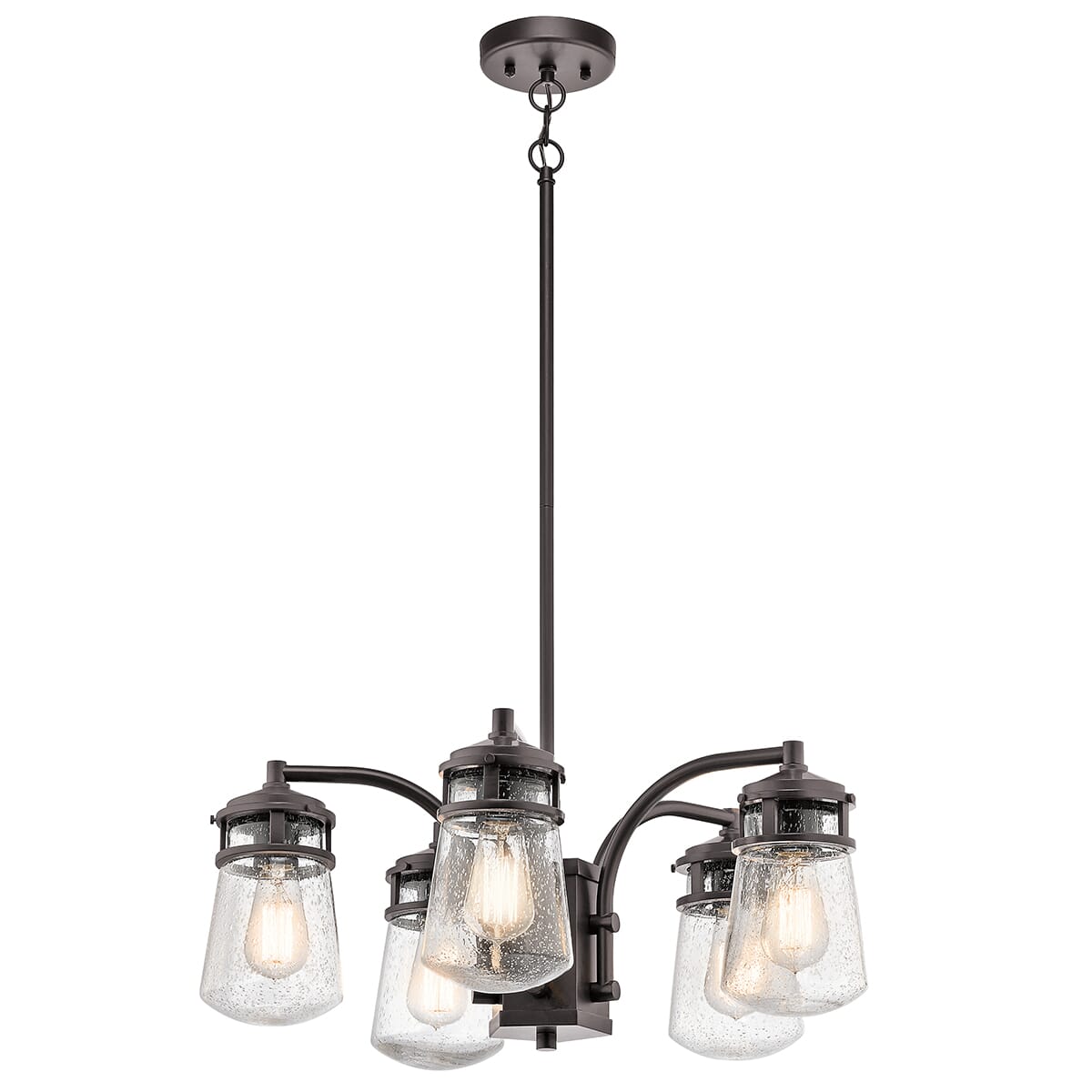 Kichler Lyndon 5-Light Outdoor Chandelier in Architectural Bronze