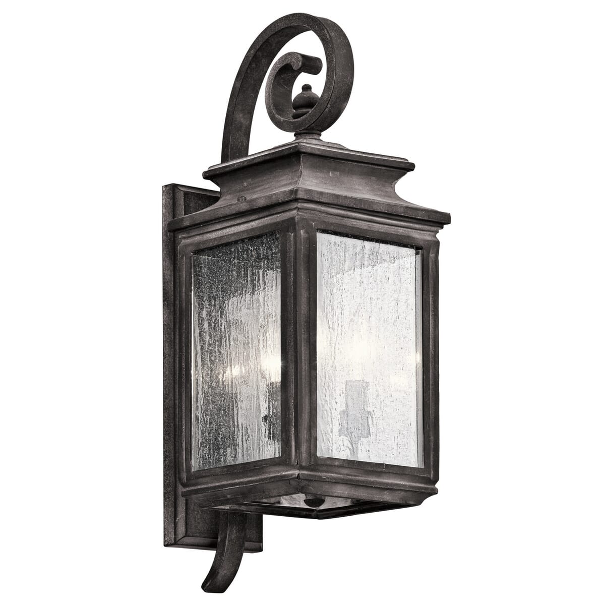 Kichler Wiscombe Park 22" Outdoor Wall Lantern in Weathered Zinc