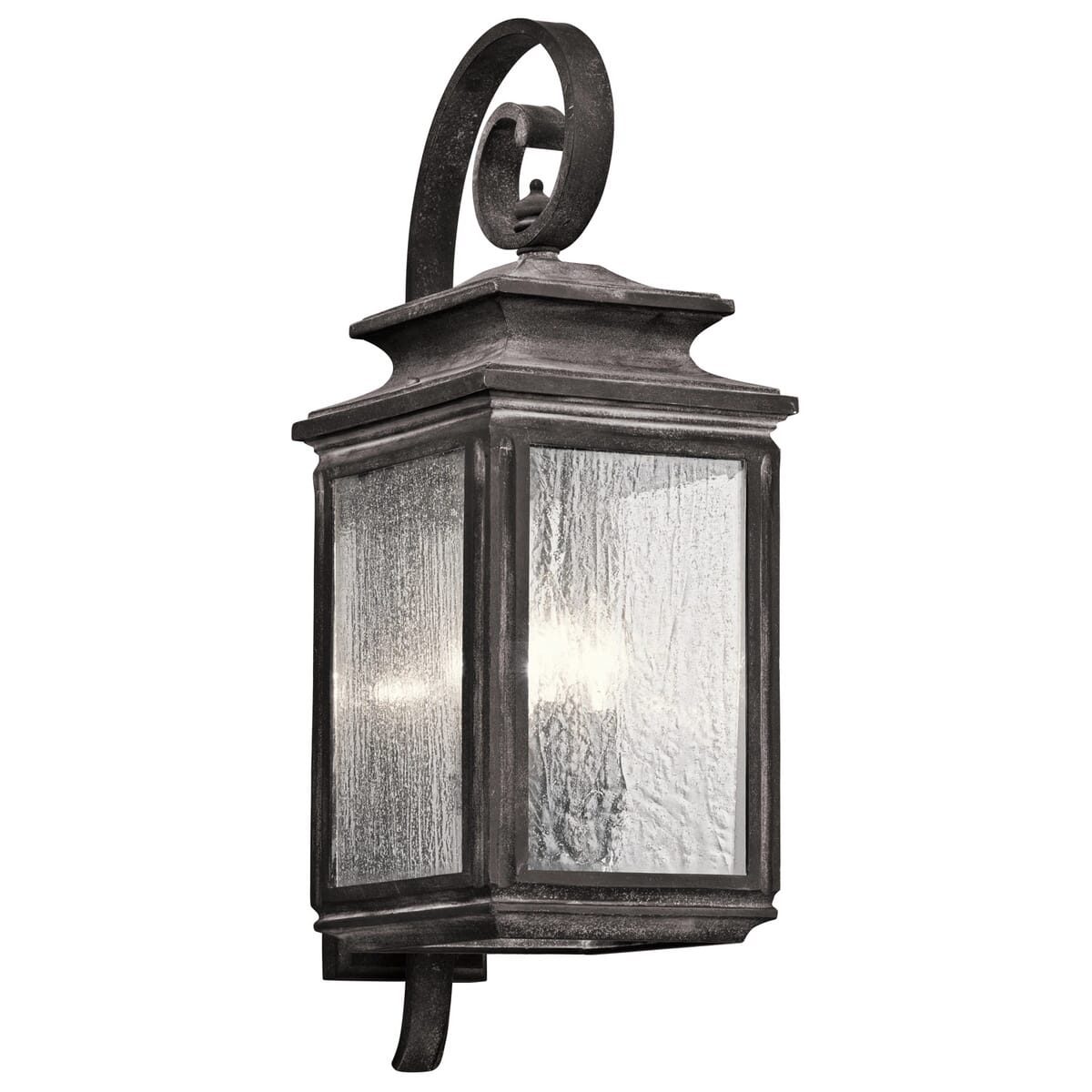 Kichler Wiscombe Park 4-Light 26.25" Large Outdoor Wall in Weathered Zinc