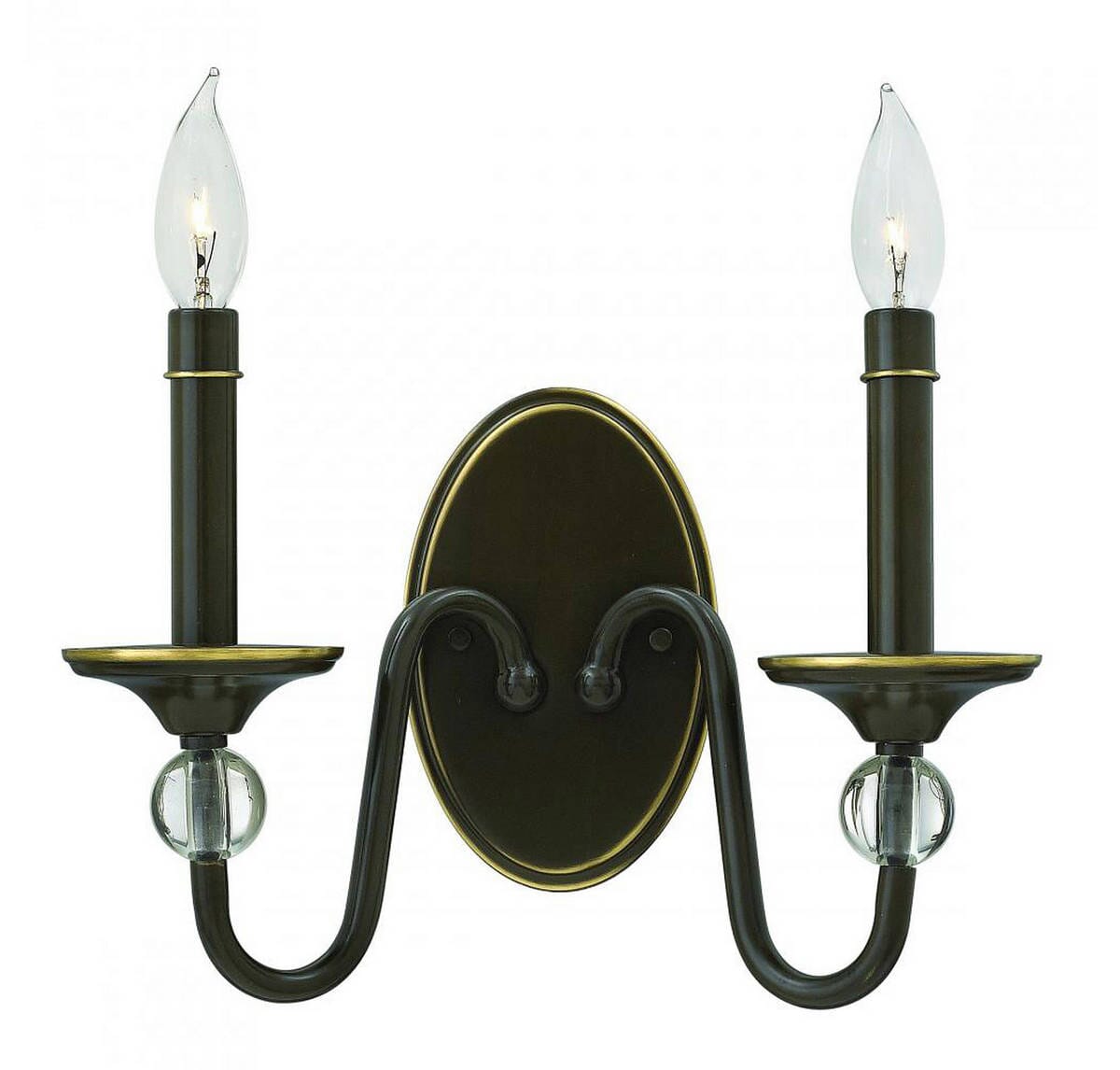 Hinkley Eleanor 2-Light Sconce in Light Oiled Bronze