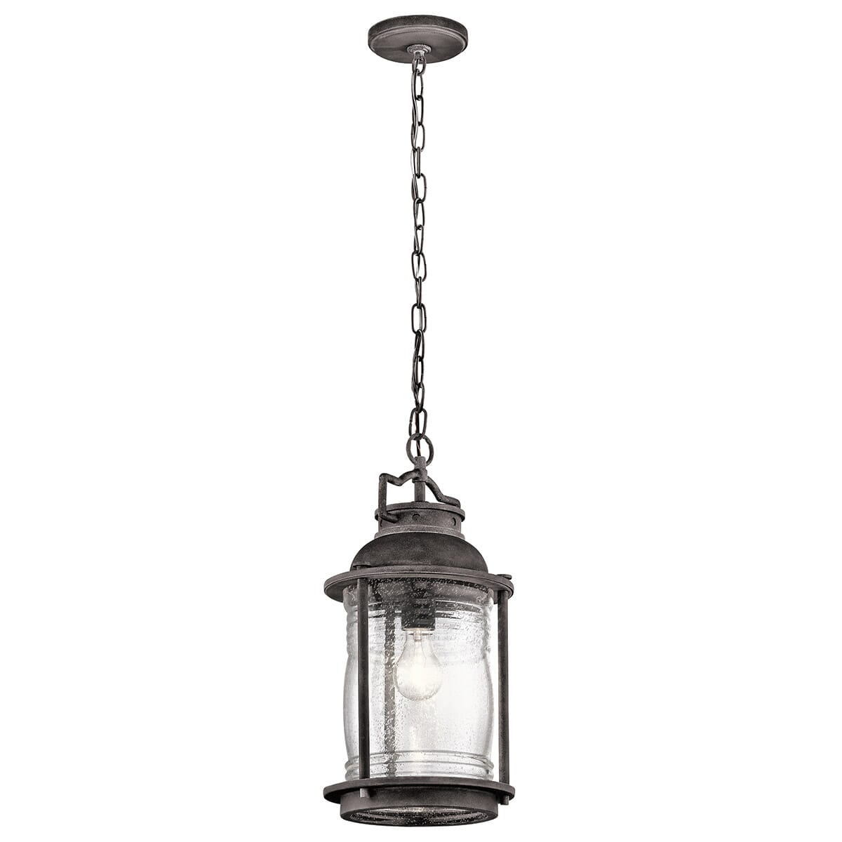 Kichler Ashland Bay Outdoor Hanging Pendant in Weathered Zinc