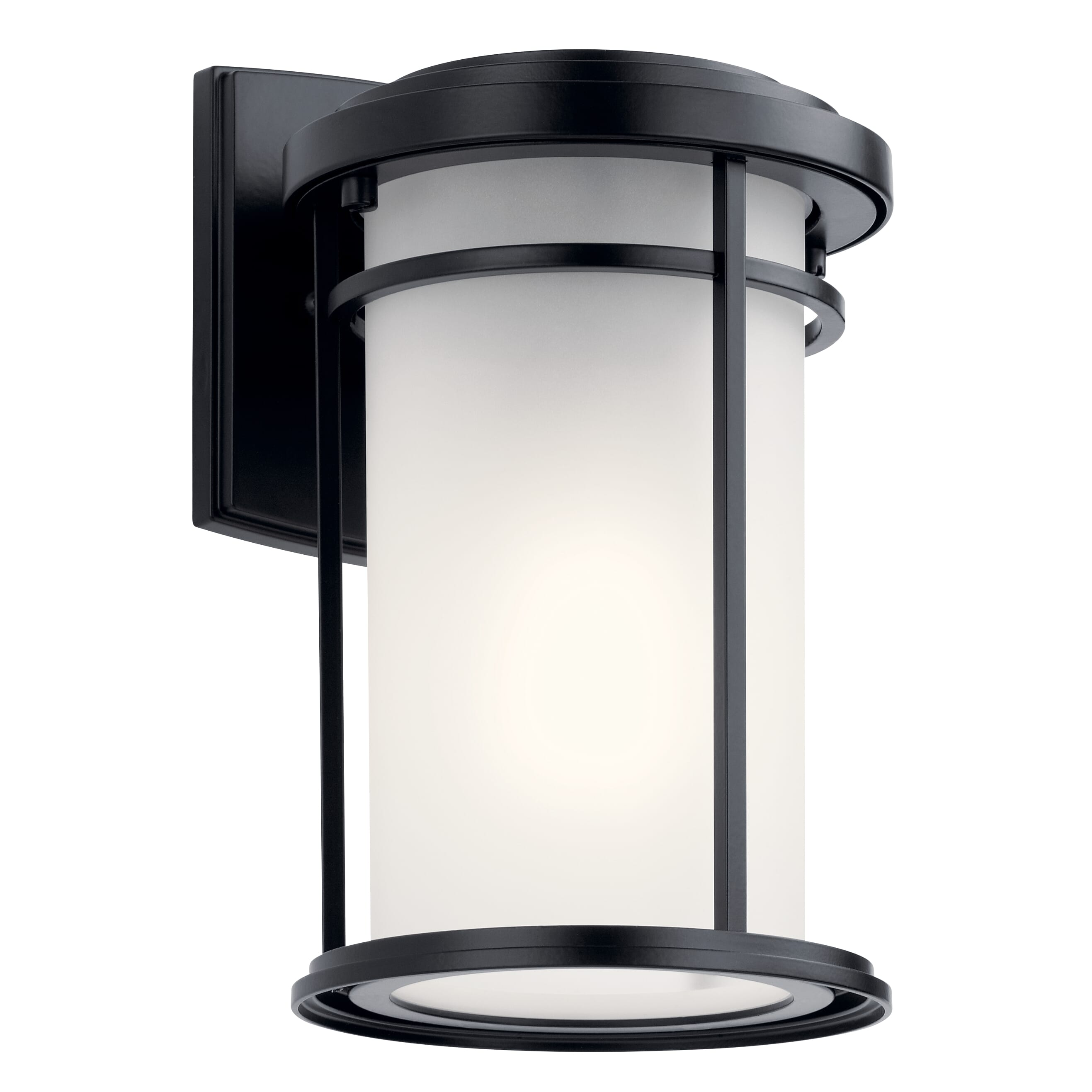 Kichler Toman 1-Light 10.25" Outdoor Wall Lantern in Black