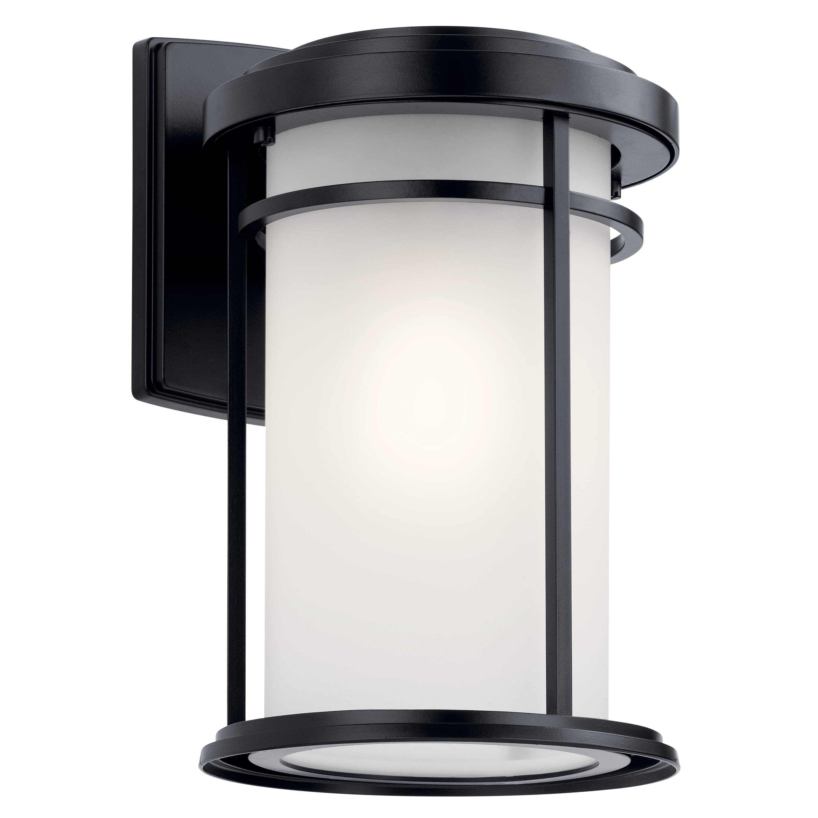 Kichler Toman 1-Light 13.5" Outdoor Wall Lantern in Black