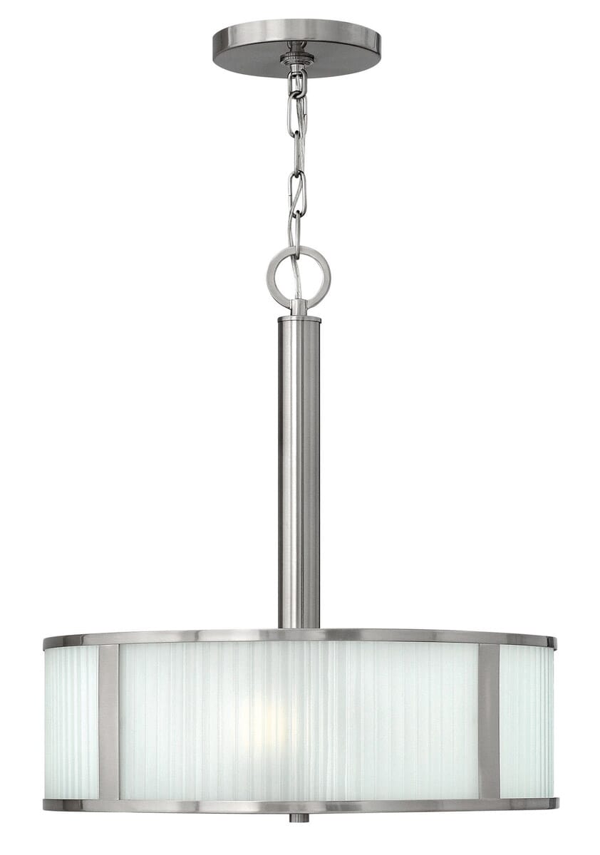 Hinkley Midtown 3-Light Inverted Pendant in Brushed Nickel