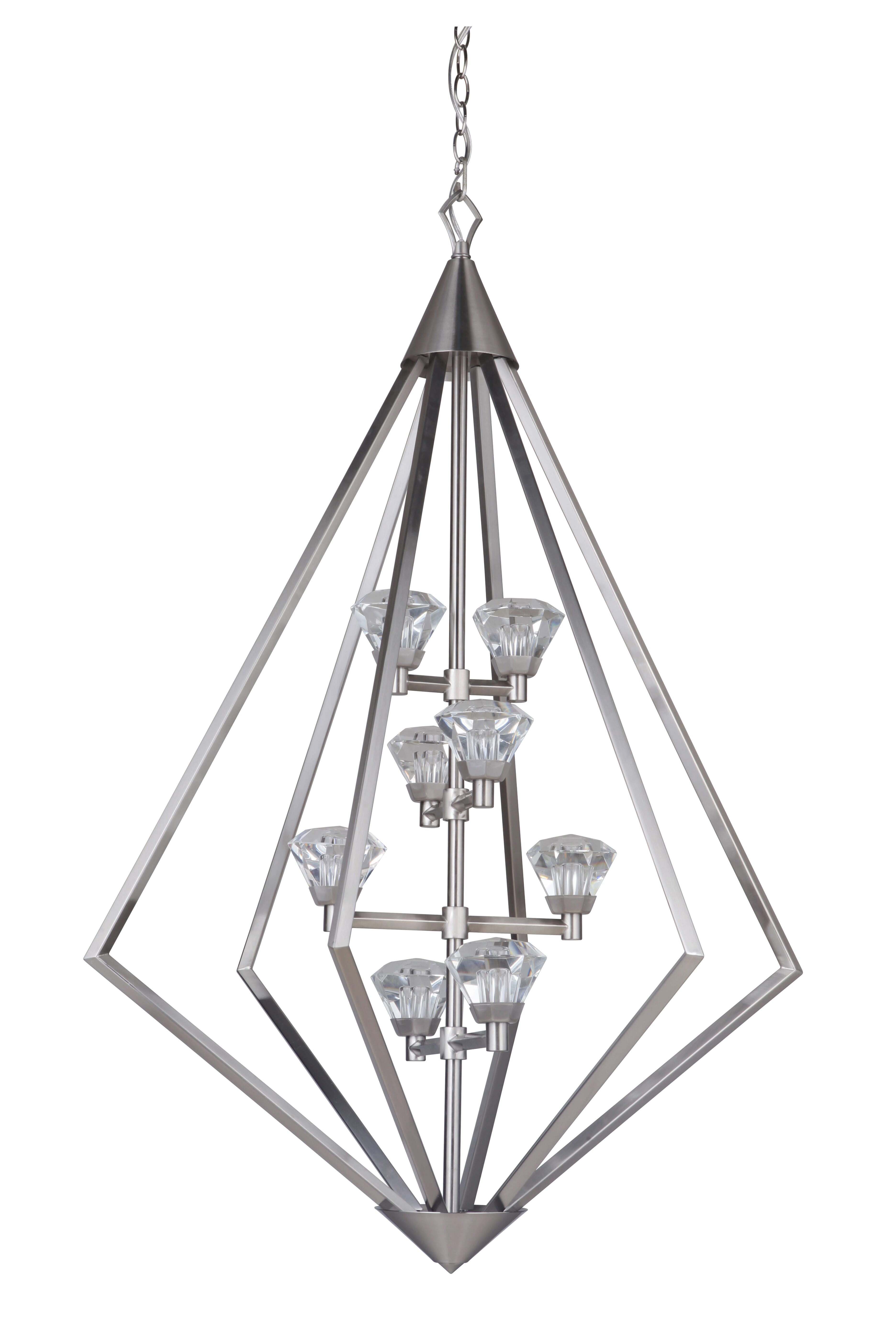 Craftmade Radiante 8-Light 27" Foyer Light in Brushed Polished Nickel