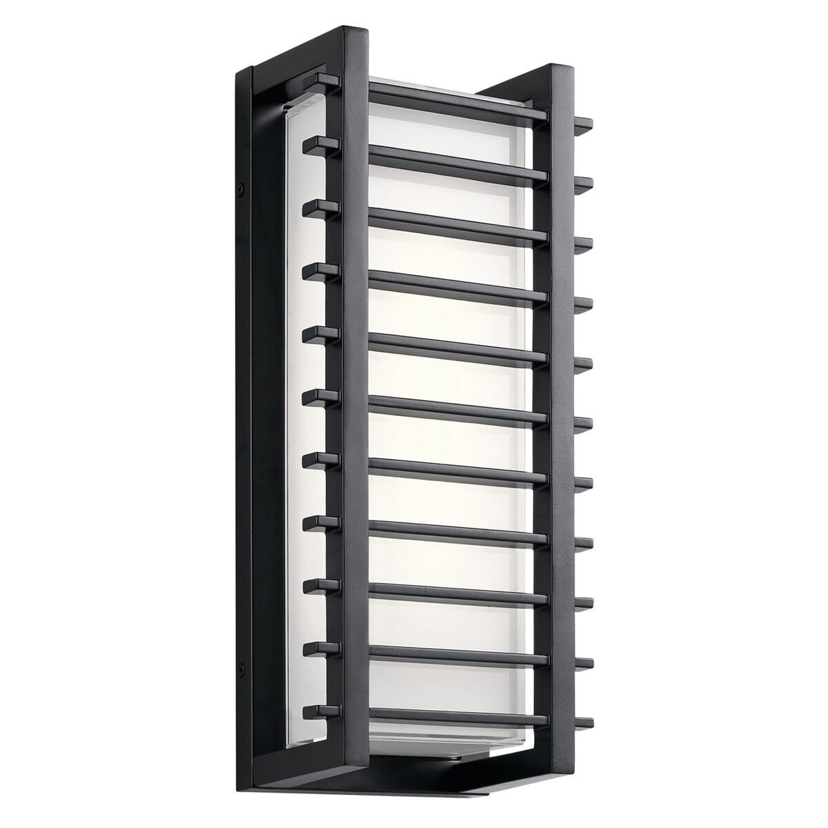 Kichler Rockbridge 16.25" 2-Light Outdoor Wall Sconce in Black