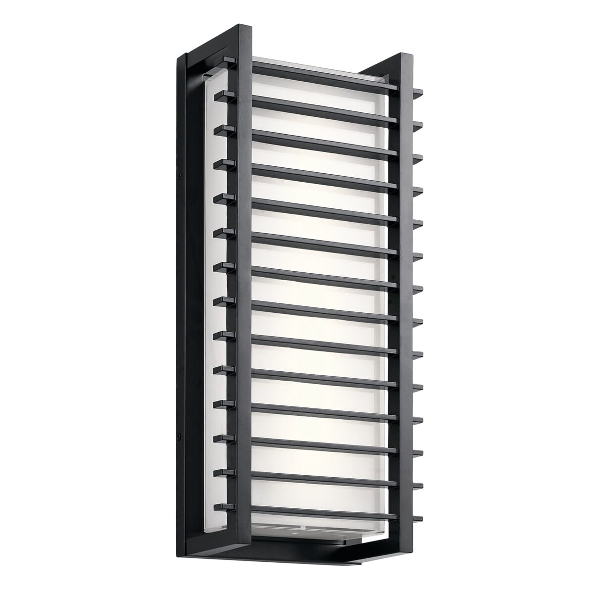 Kichler Rockbridge 20.75" 2-Light Outdoor Wall Sconce in Black