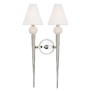 Hudson Valley Vanessa by Corey Damen Jenkins 2-Light Wall Sconce in Polished Nickel