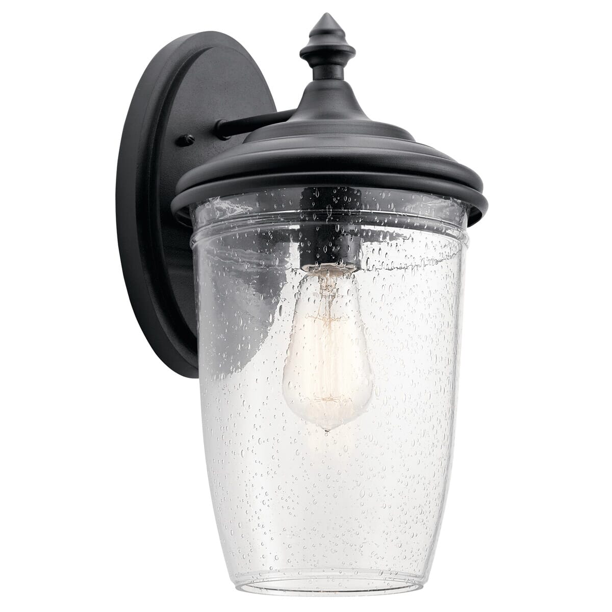 Kichler Yorke 14.5" Outdoor Wall Sconce in Textured Black