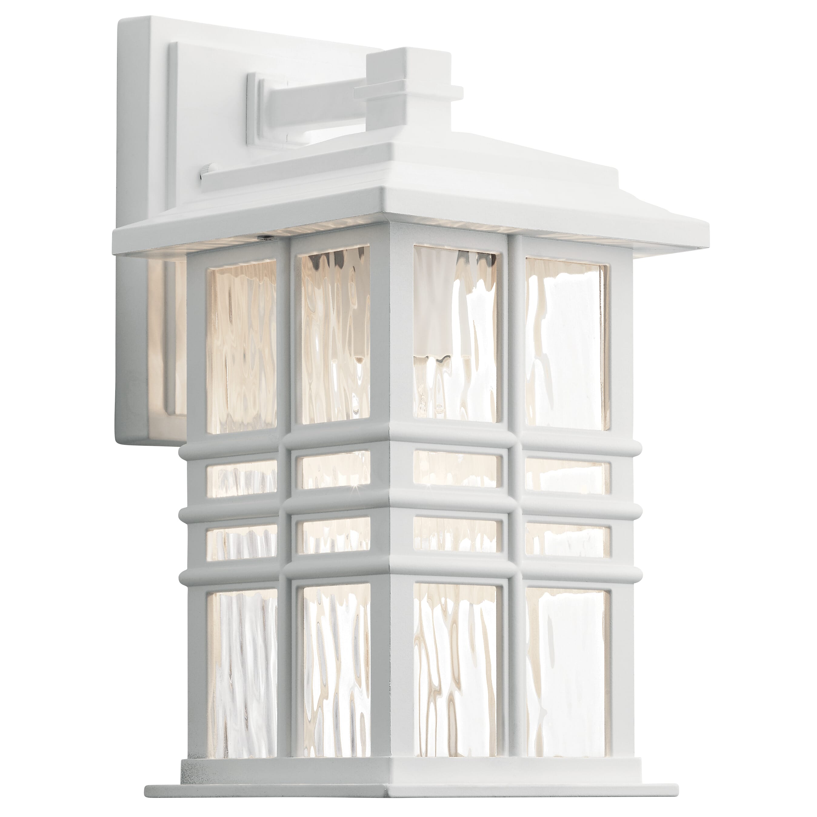 Kichler Beacon Square 1-Light 12" Outdoor Wall Lantern in White