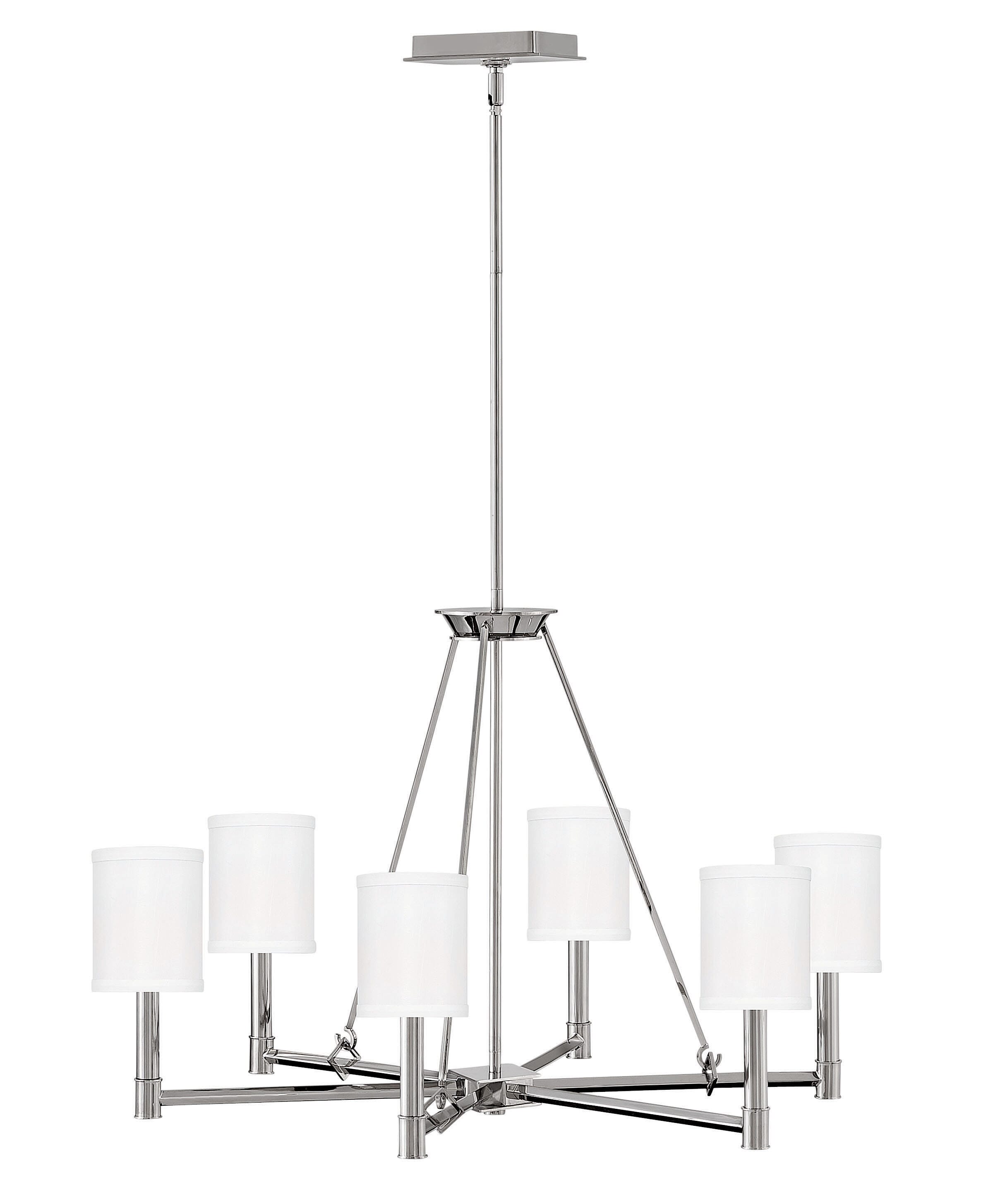 Hinkley Buchanan 6-Light Chandelier in Polished Nickel