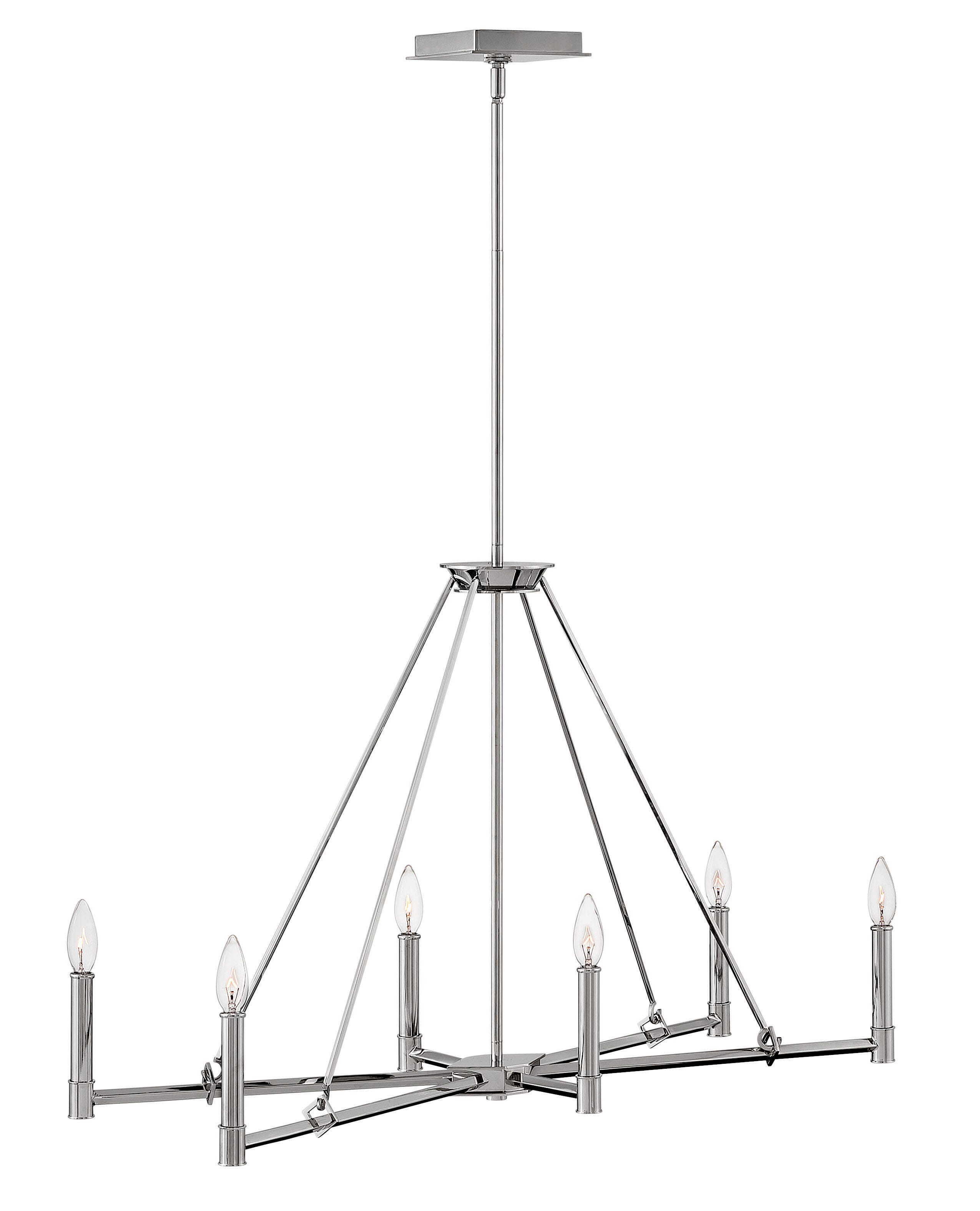 Hinkley Buchanan 6-Light Chandelier in Polished Nickel