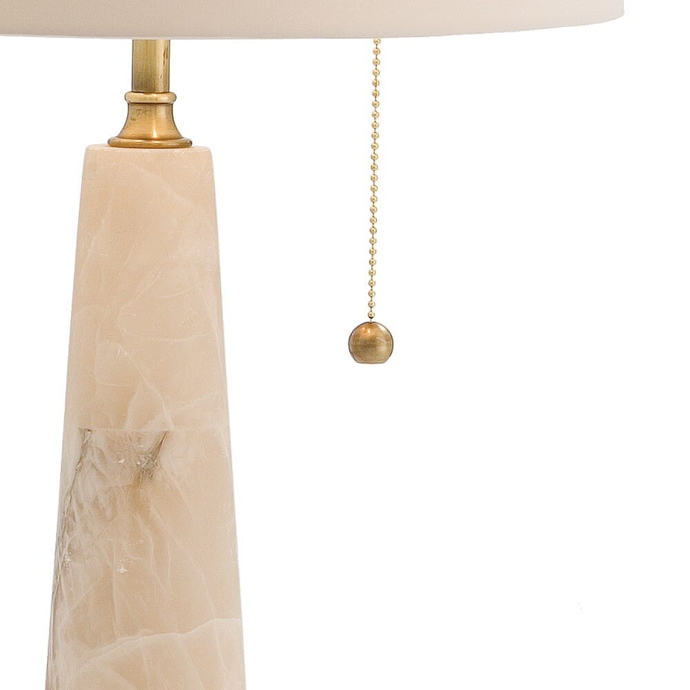 Arteriors Sidney 34" 2-Light Lamp in Snow Marble/Brass