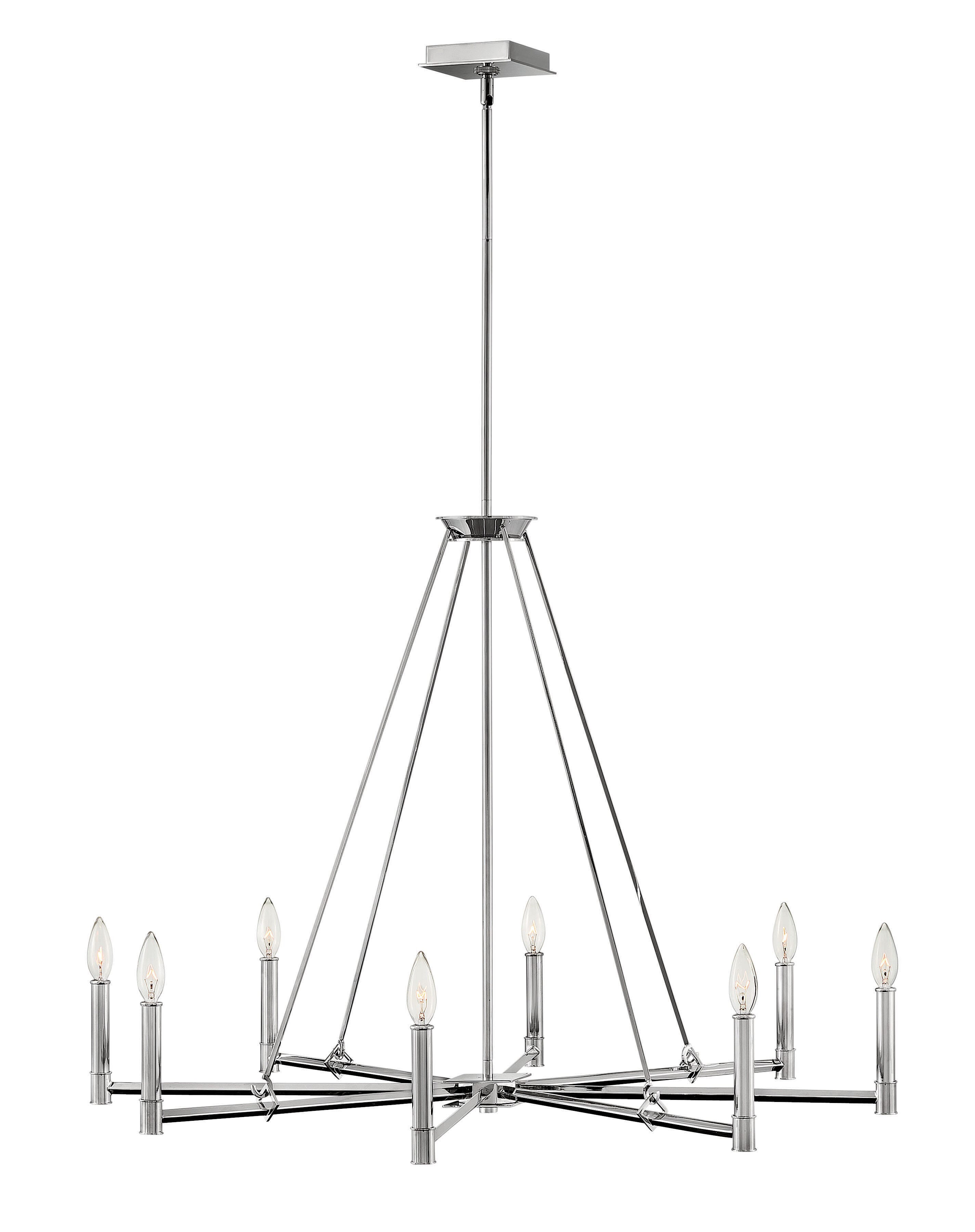 Hinkley Buchanan 8-Light Chandelier in Polished Nickel