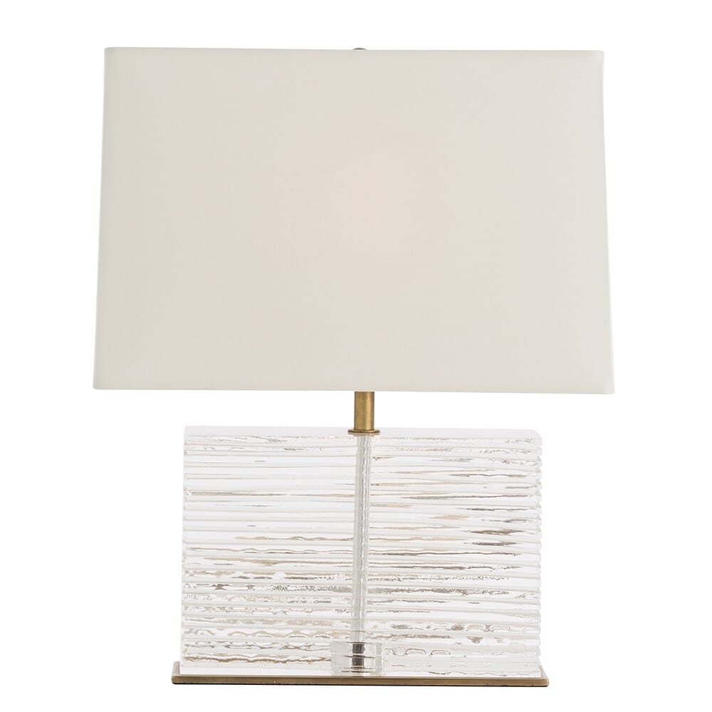 Arteriors Eli 18.5" Table Lamp in Clear Crystal/Antique Brass