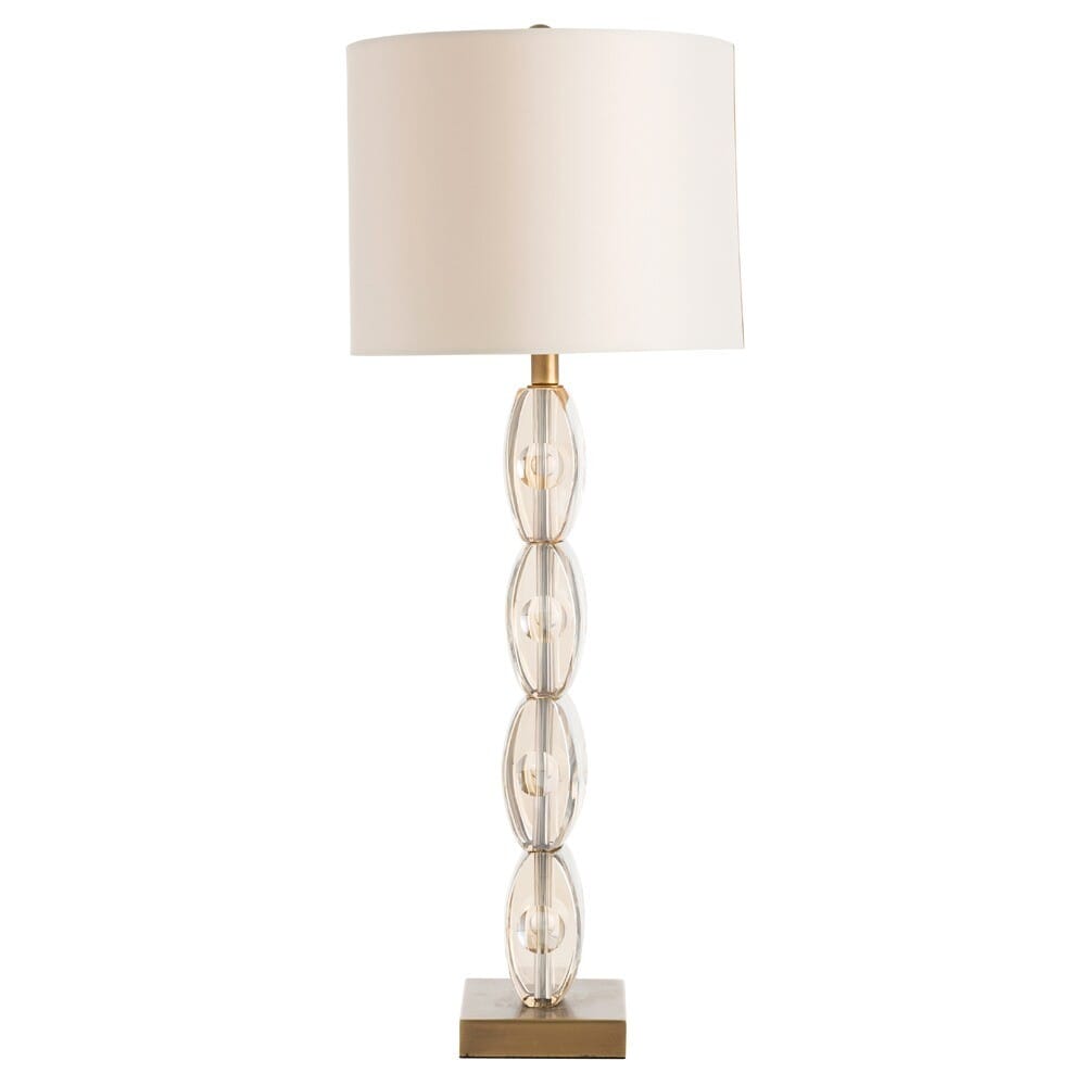 Arteriors Philomena 27" Table Lamp in Amber Crystal/Antique Brass