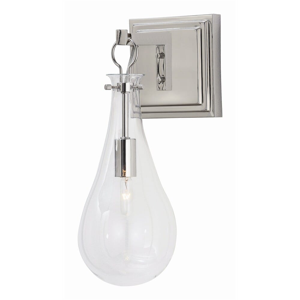 Arteriors Sabine 15" Sconce in Clear/Polished Nickel