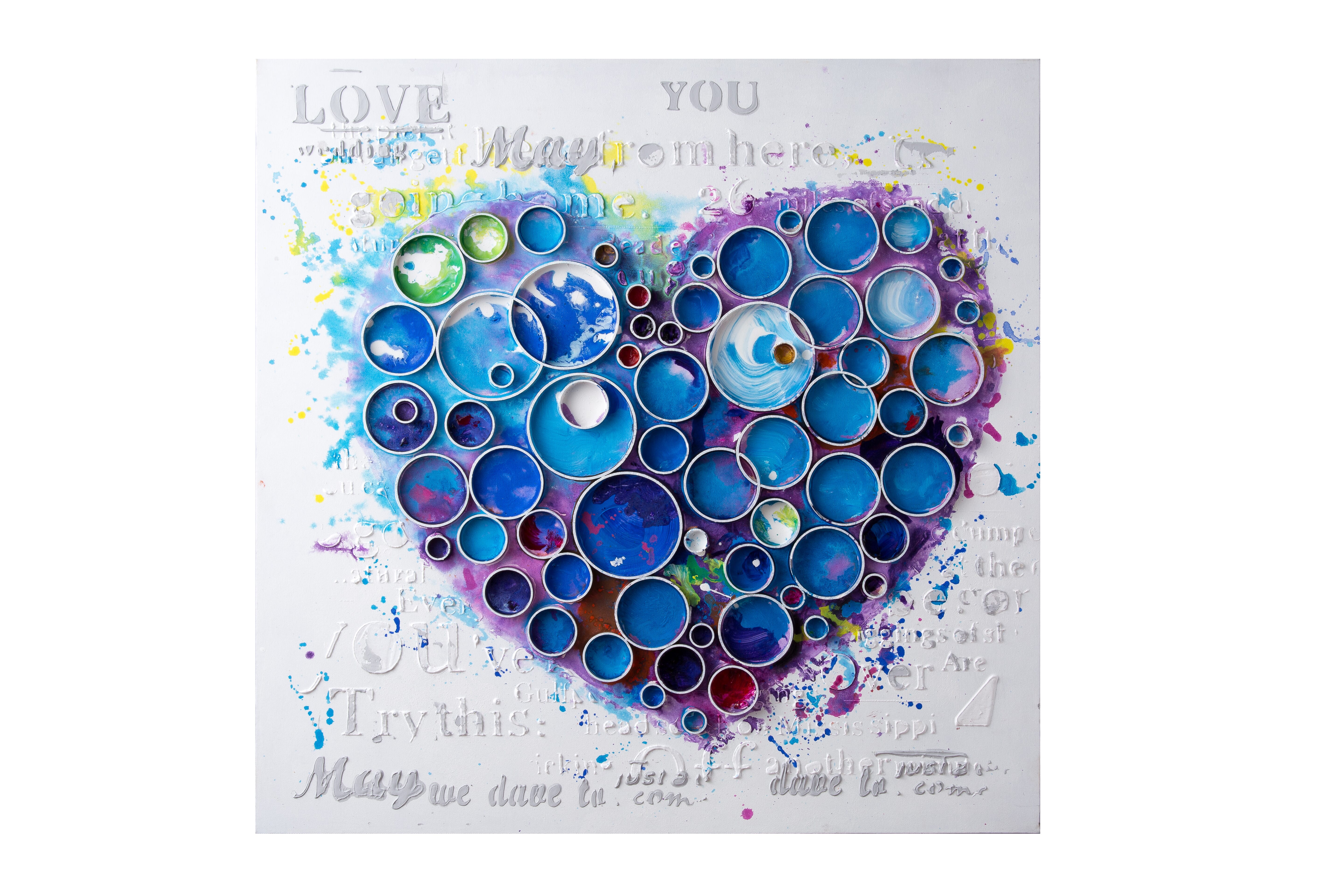 Varaluz Work Of Heart Blue MixedinMedia Wall Art