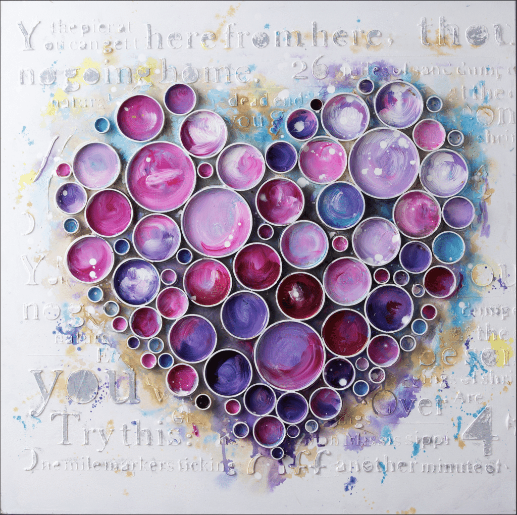 Varaluz Work Of Heart Fuchsia MixedinMedia Wall Art