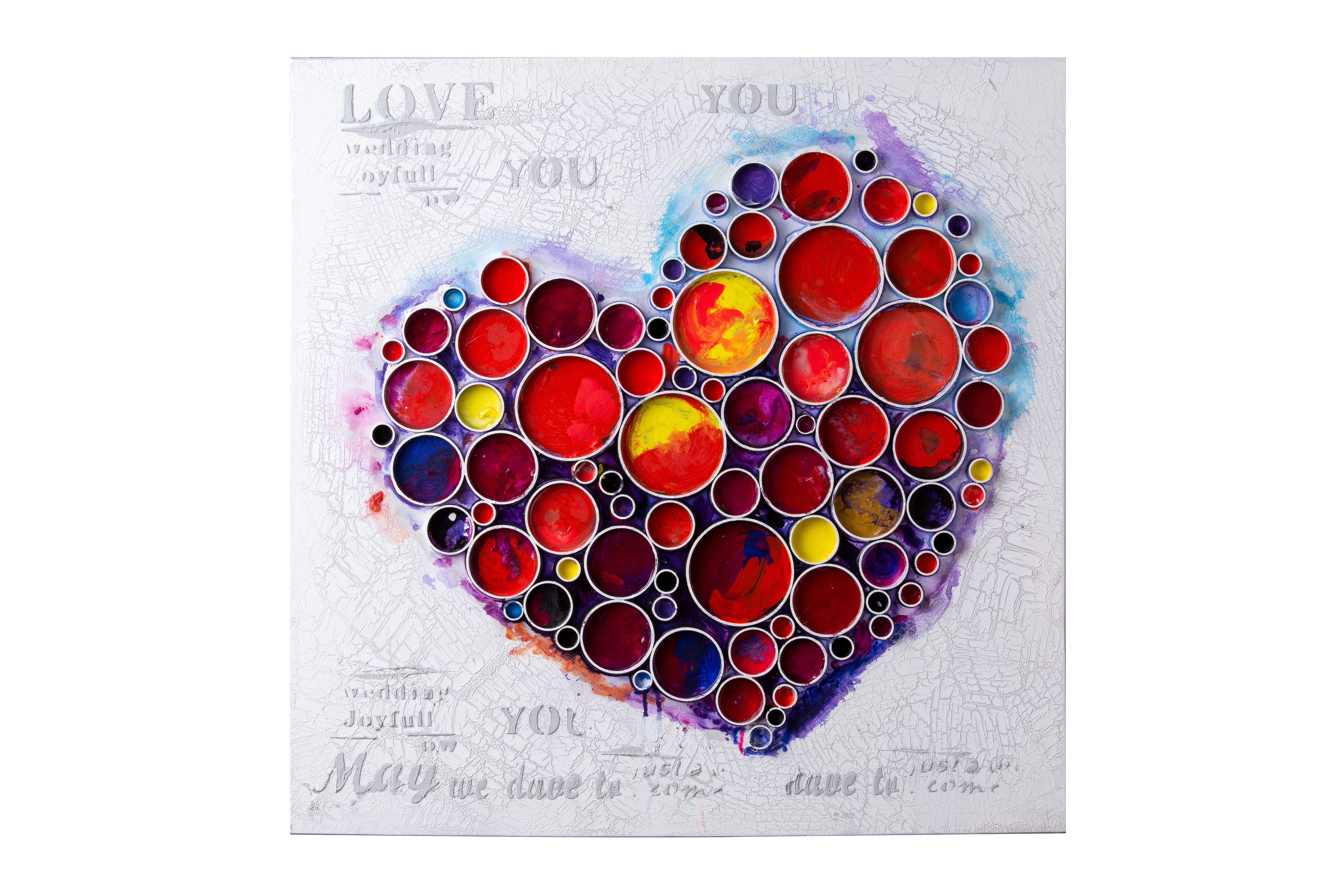 Varaluz Work Of Heart Red MixedinMedia Wall Art