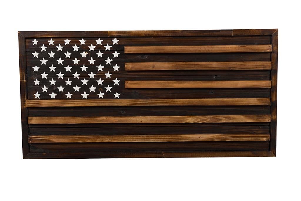 Varaluz Rustic Pine American Flag Wall Art