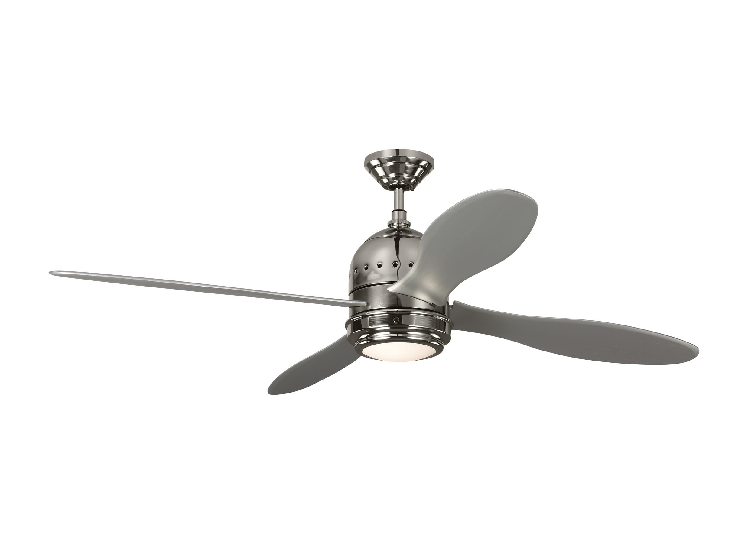 Monte Carlo Metrograph 56" Indoor Ceiling Fan in Polished Nickel