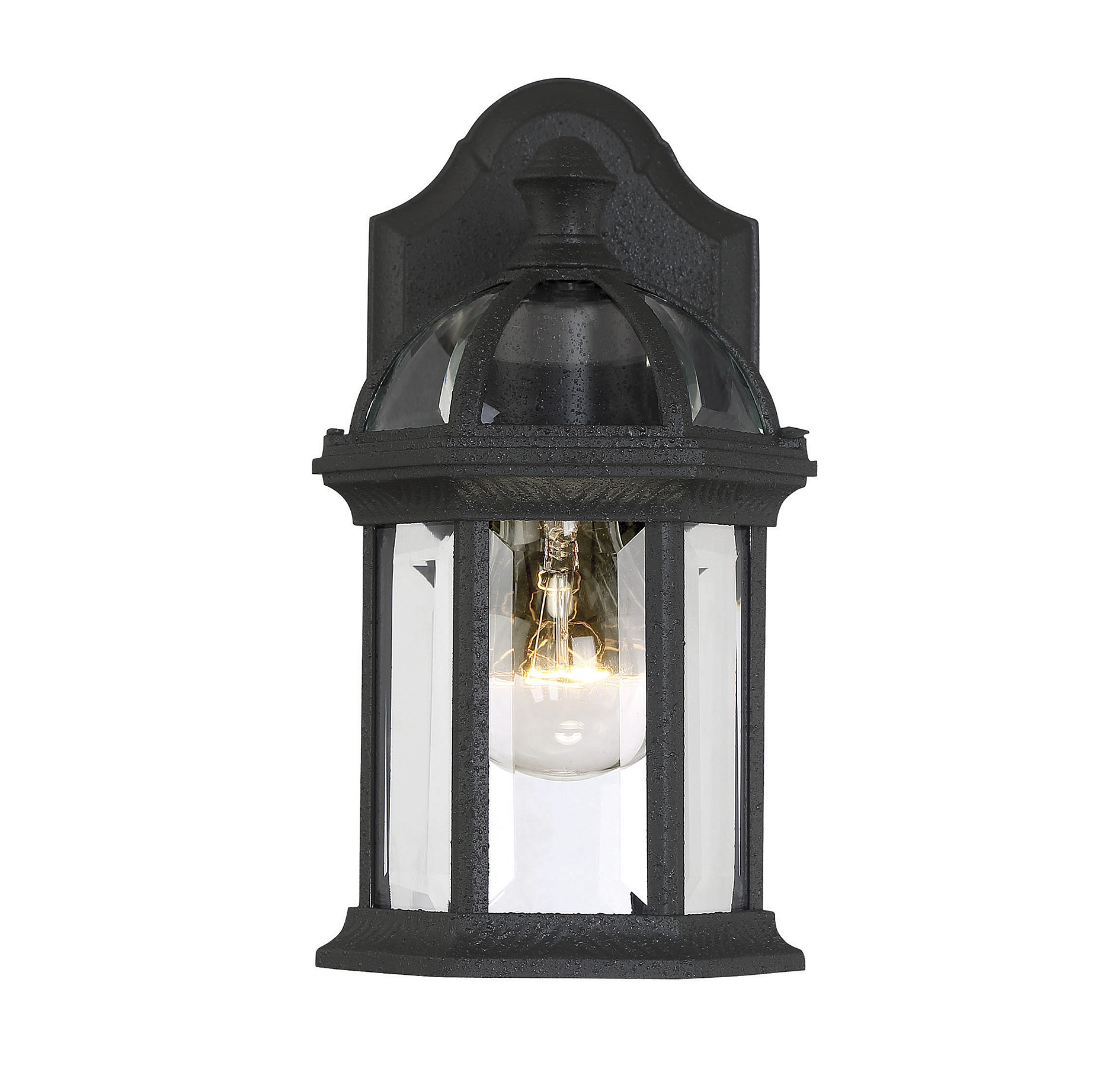 Savoy House Kensington Outdoor Wall Lantern in Textured Black