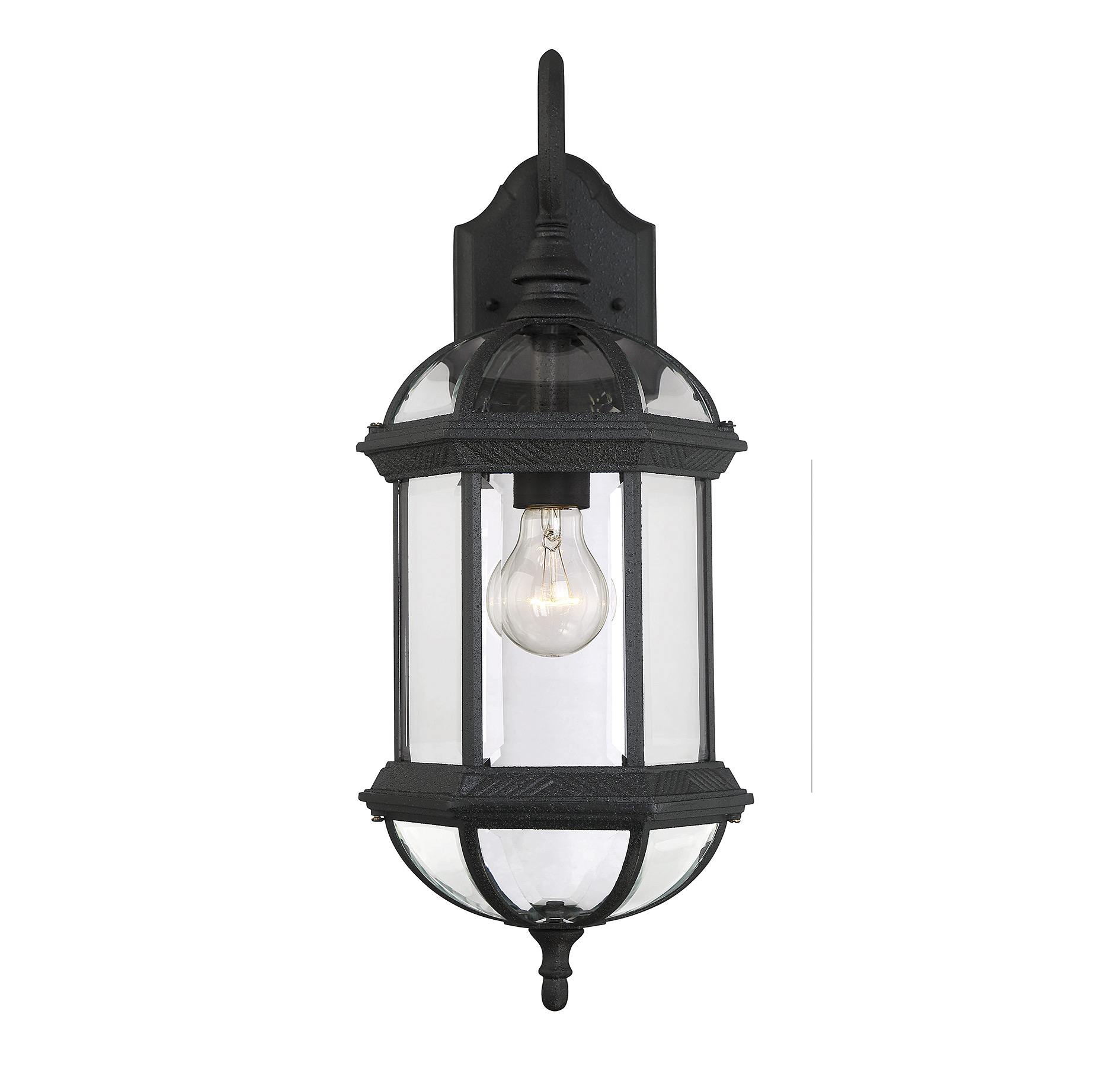 Savoy House Kensington Outdoor Wall Lantern in Textured Black