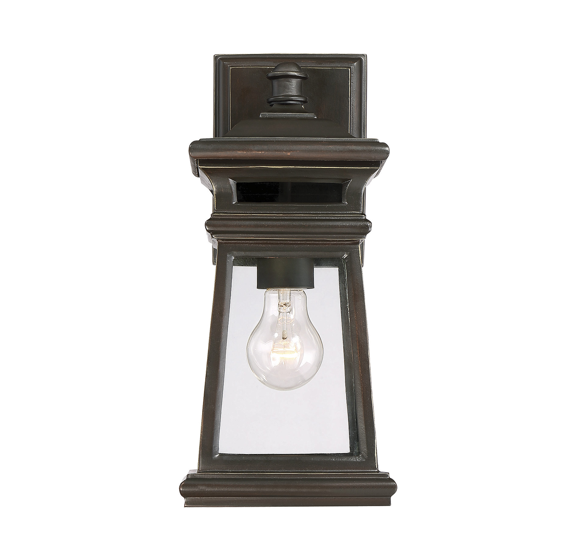 Savoy House Taylor Outdoor Wall Lantern in English Bronze w/ Gold