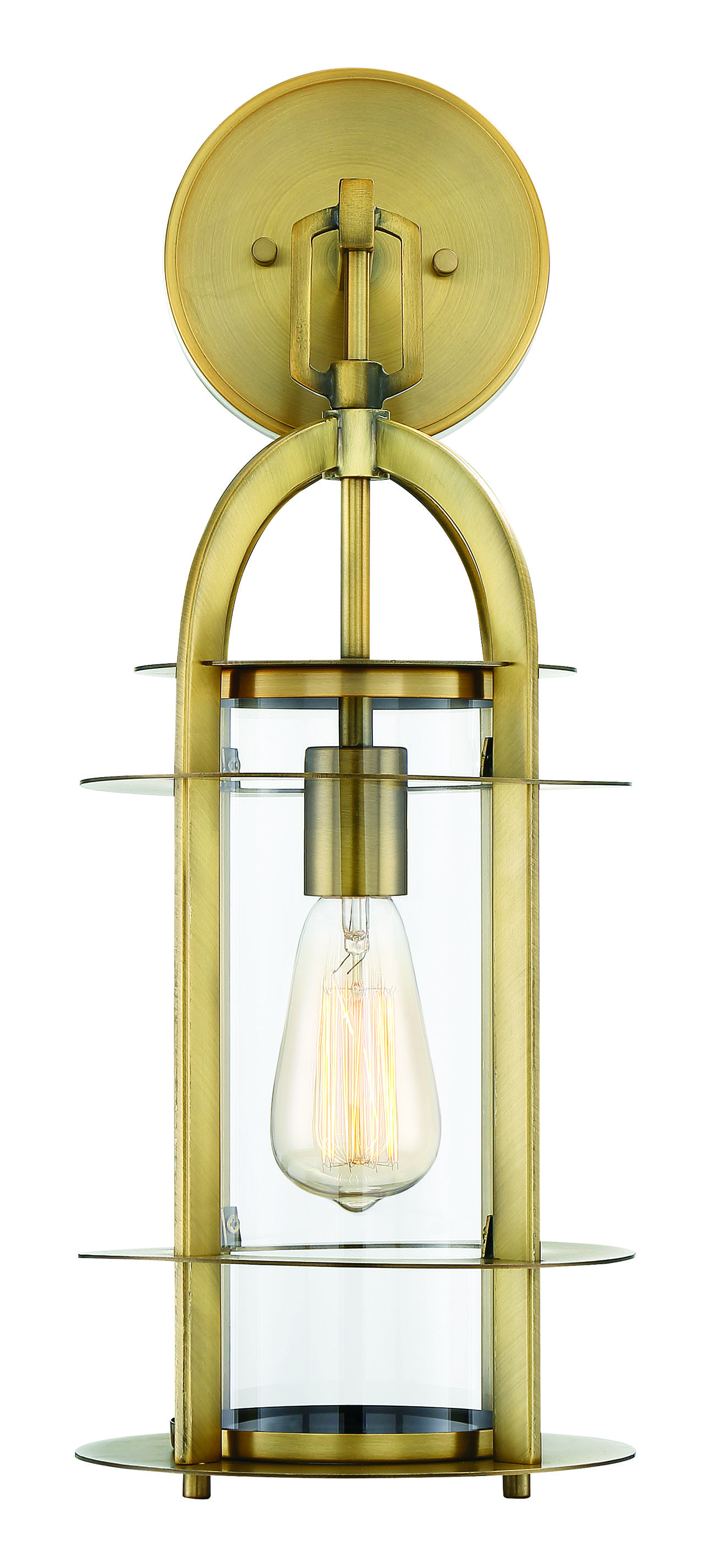 Savoy House Merrill Outdoor Wall Lantern in Warm Brass