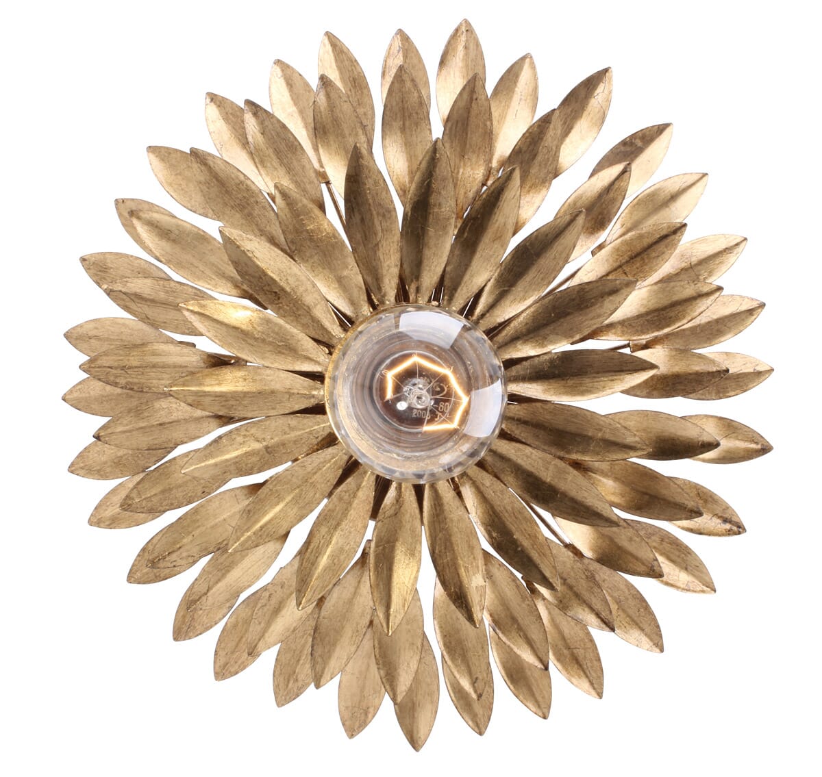 Crystorama Broche 4" Wall Sconce in Antique Gold