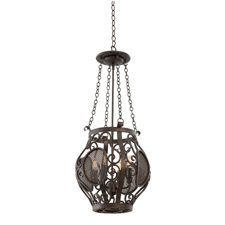 Kalco Isabel 4-Light Pendant Light in Oxidized Copper